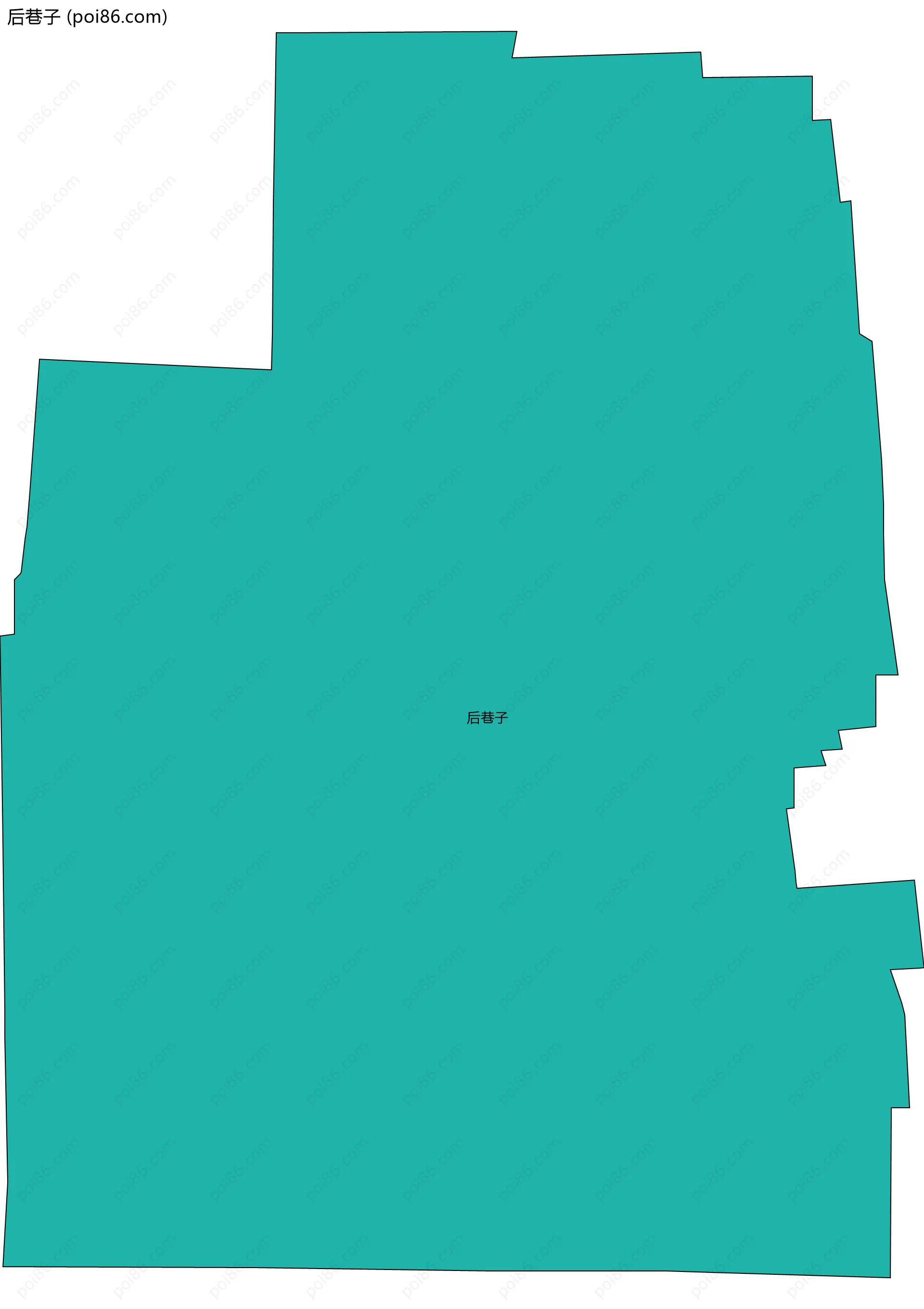 后巷子边界地图