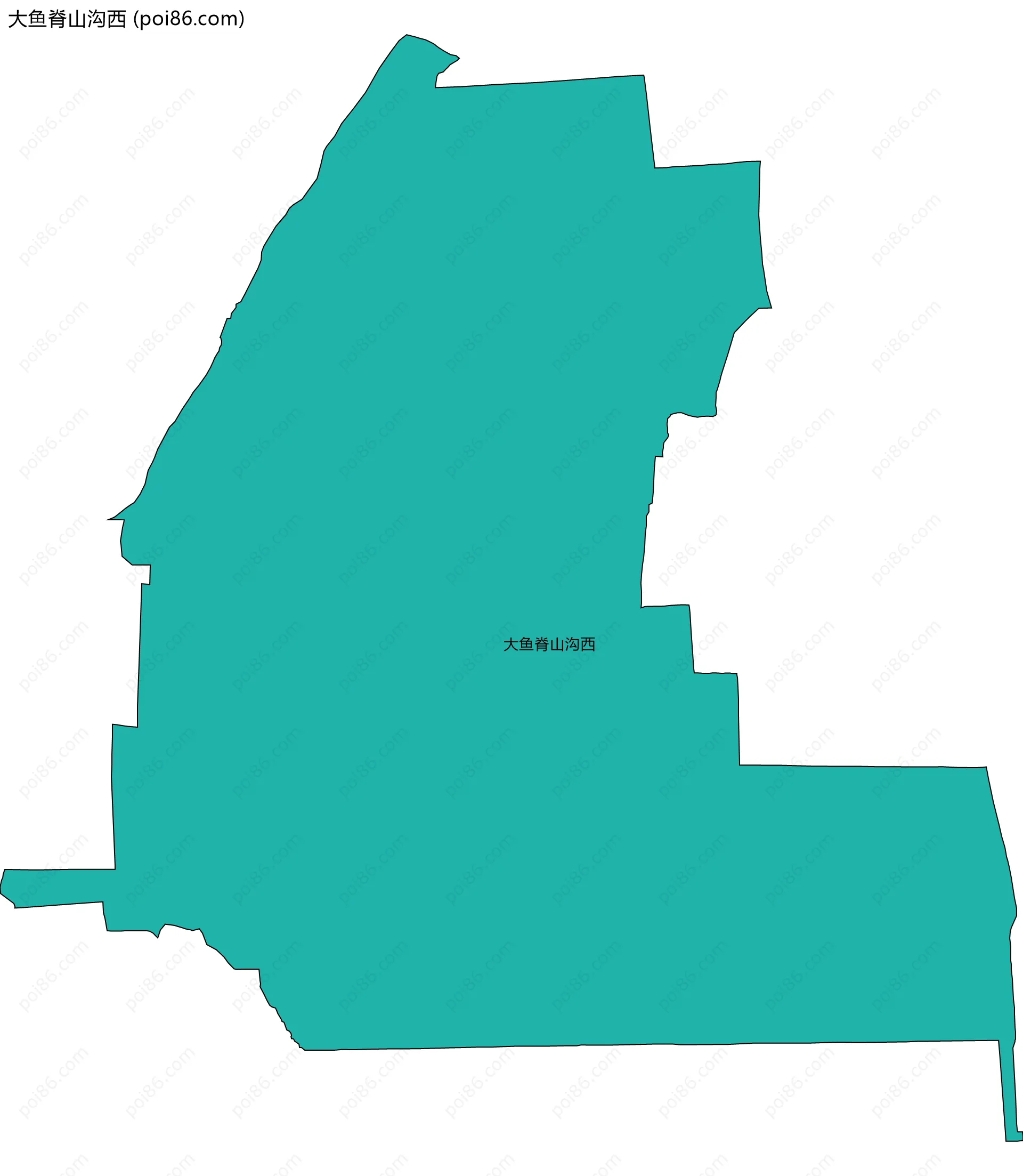 大鱼脊山沟西边界地图