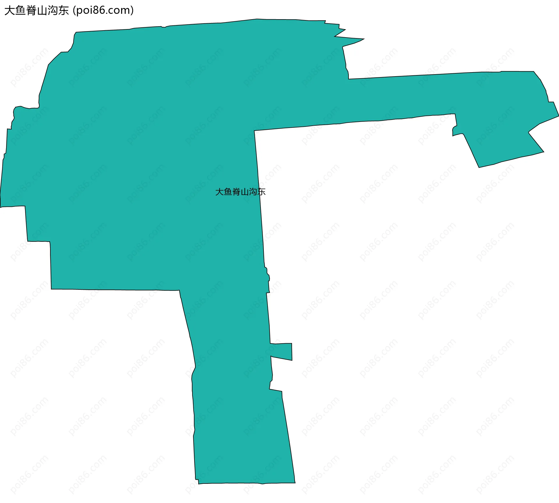 大鱼脊山沟东边界地图