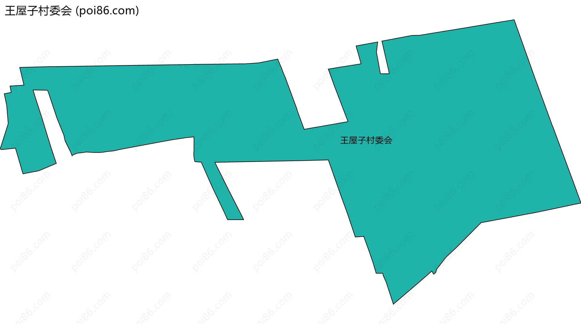 王屋子村委会边界地图