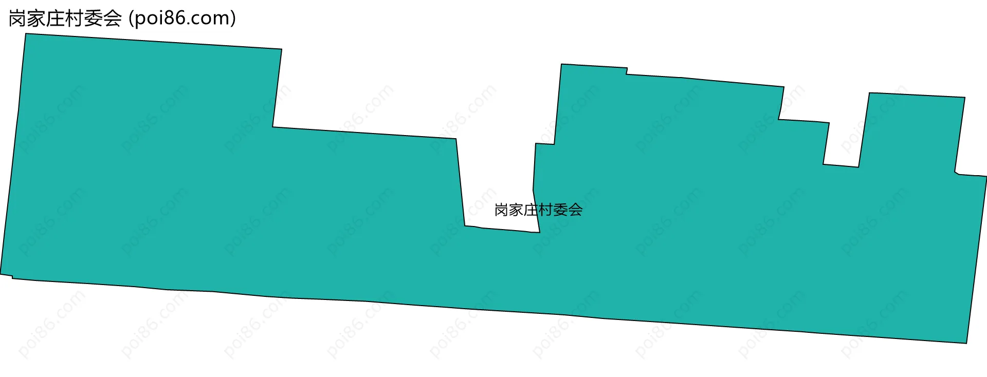 岗家庄村委会边界地图