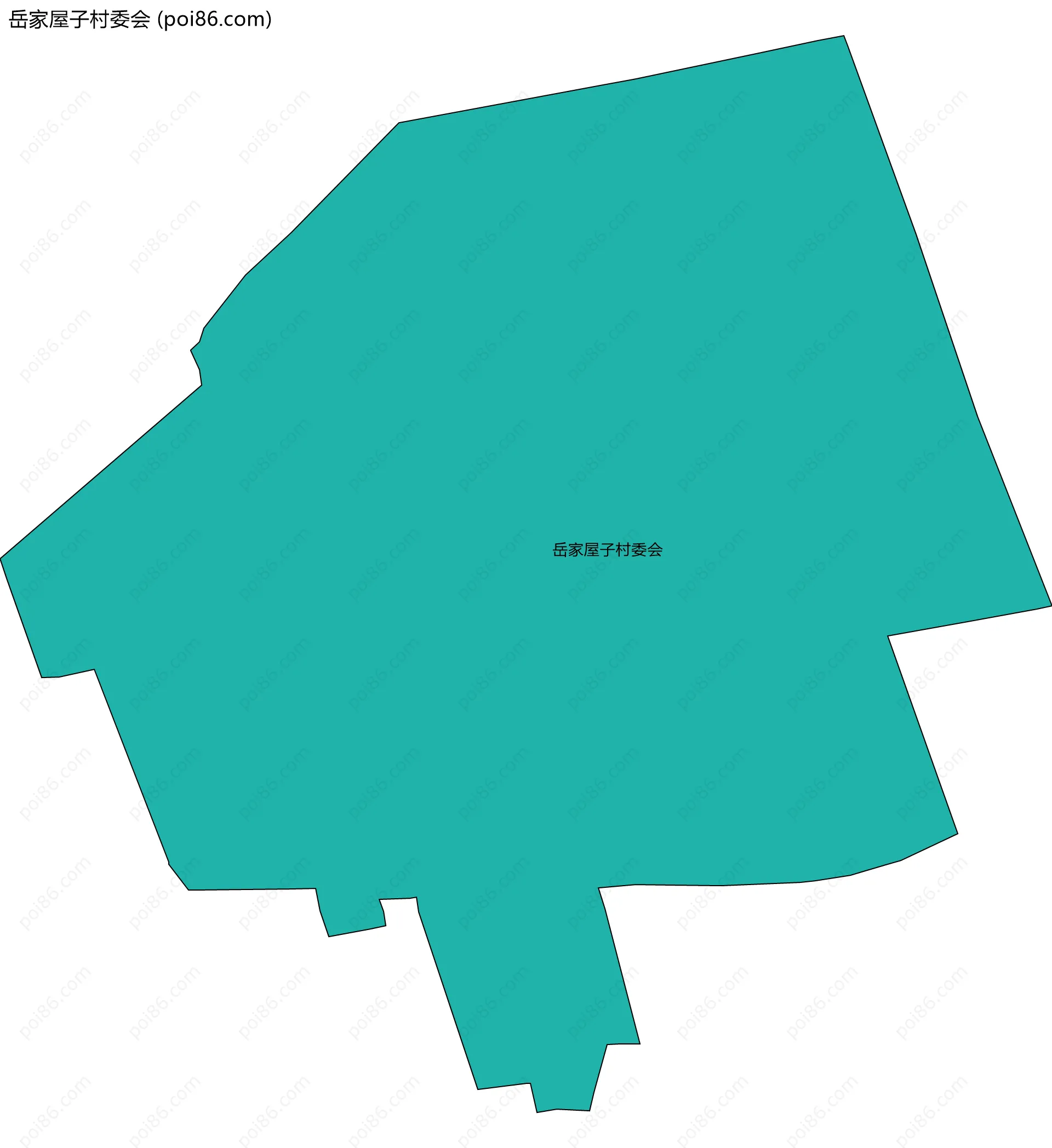 岳家屋子村委会边界地图