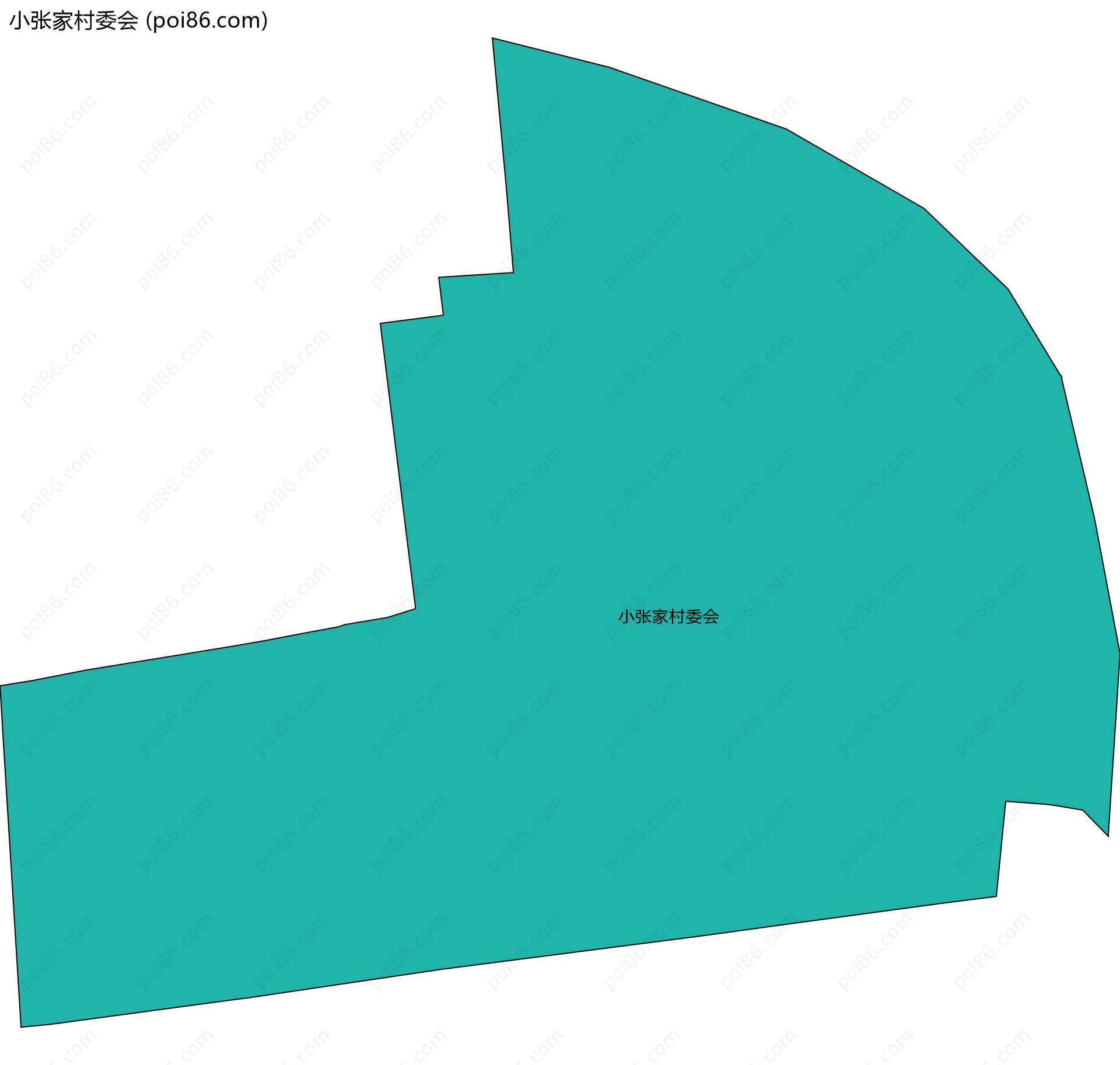 小张家村委会边界地图