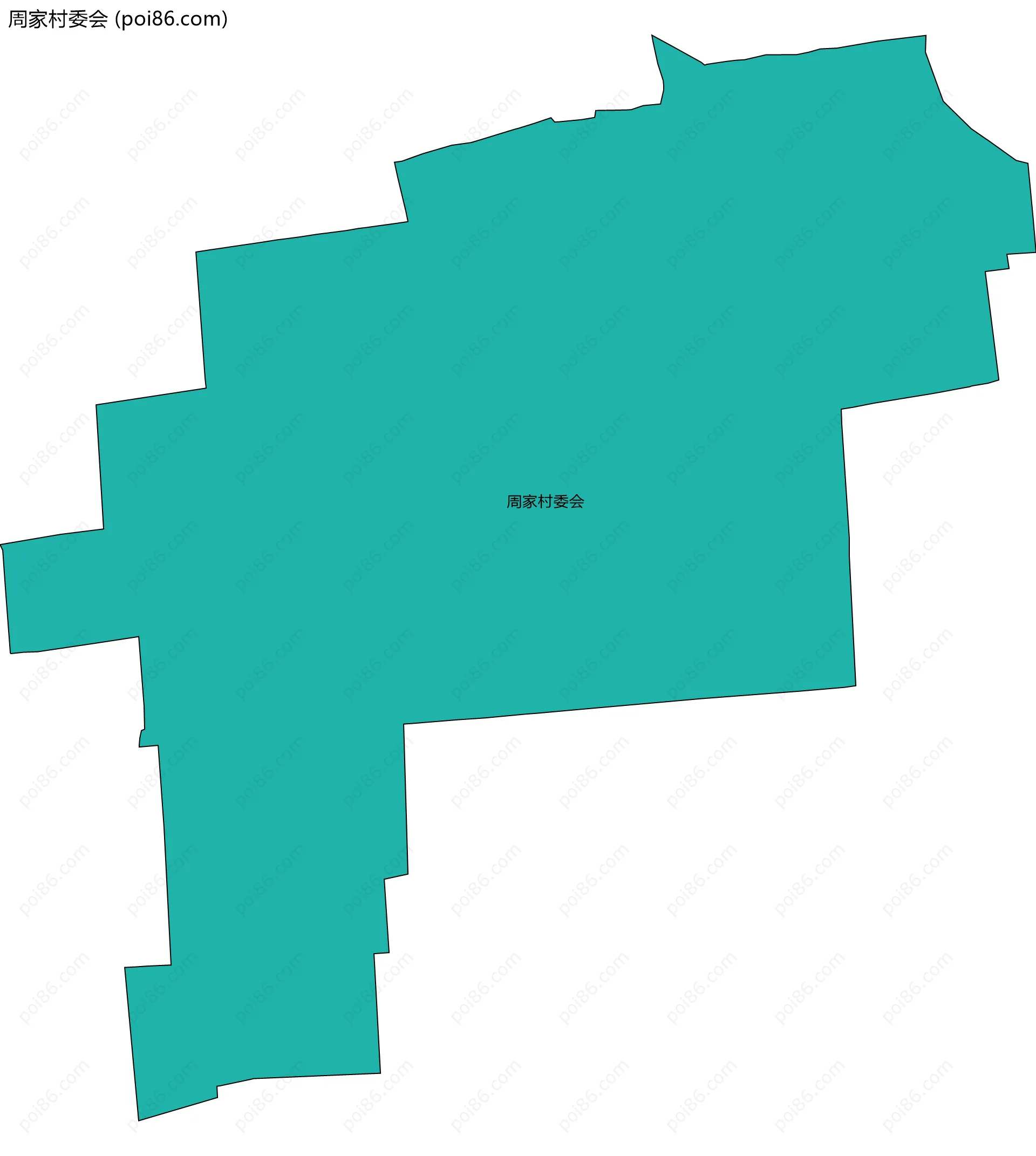 周家村委会边界地图