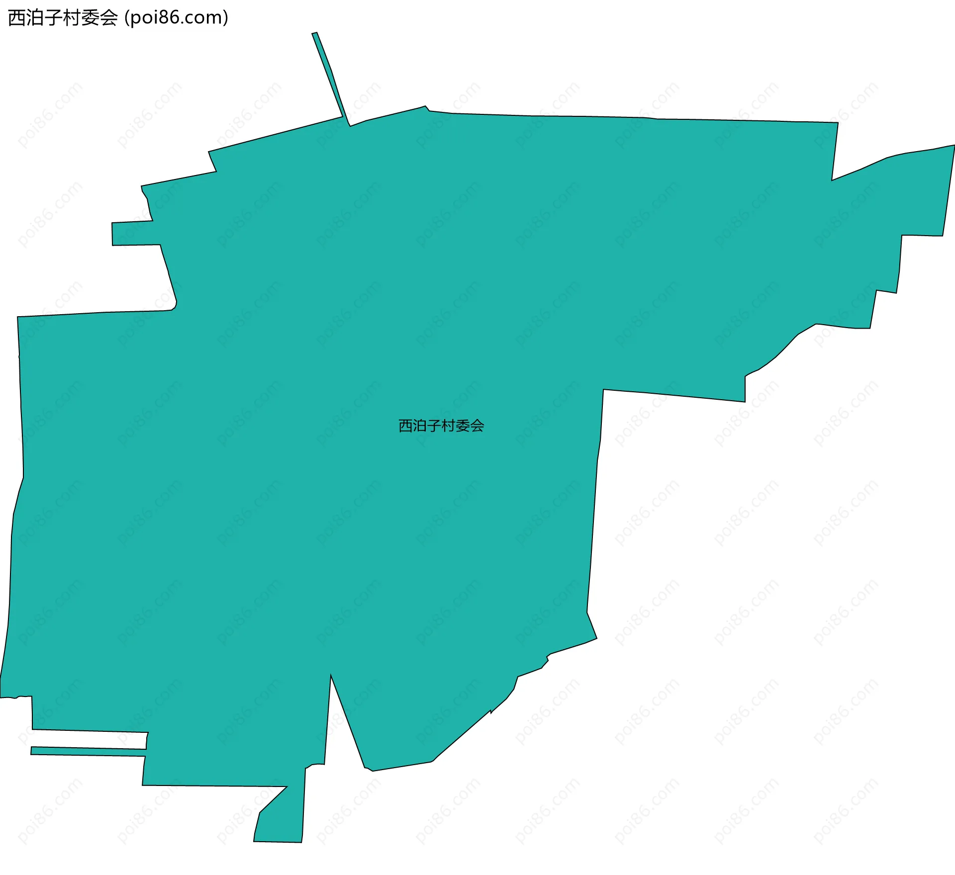 西泊子村委会边界地图