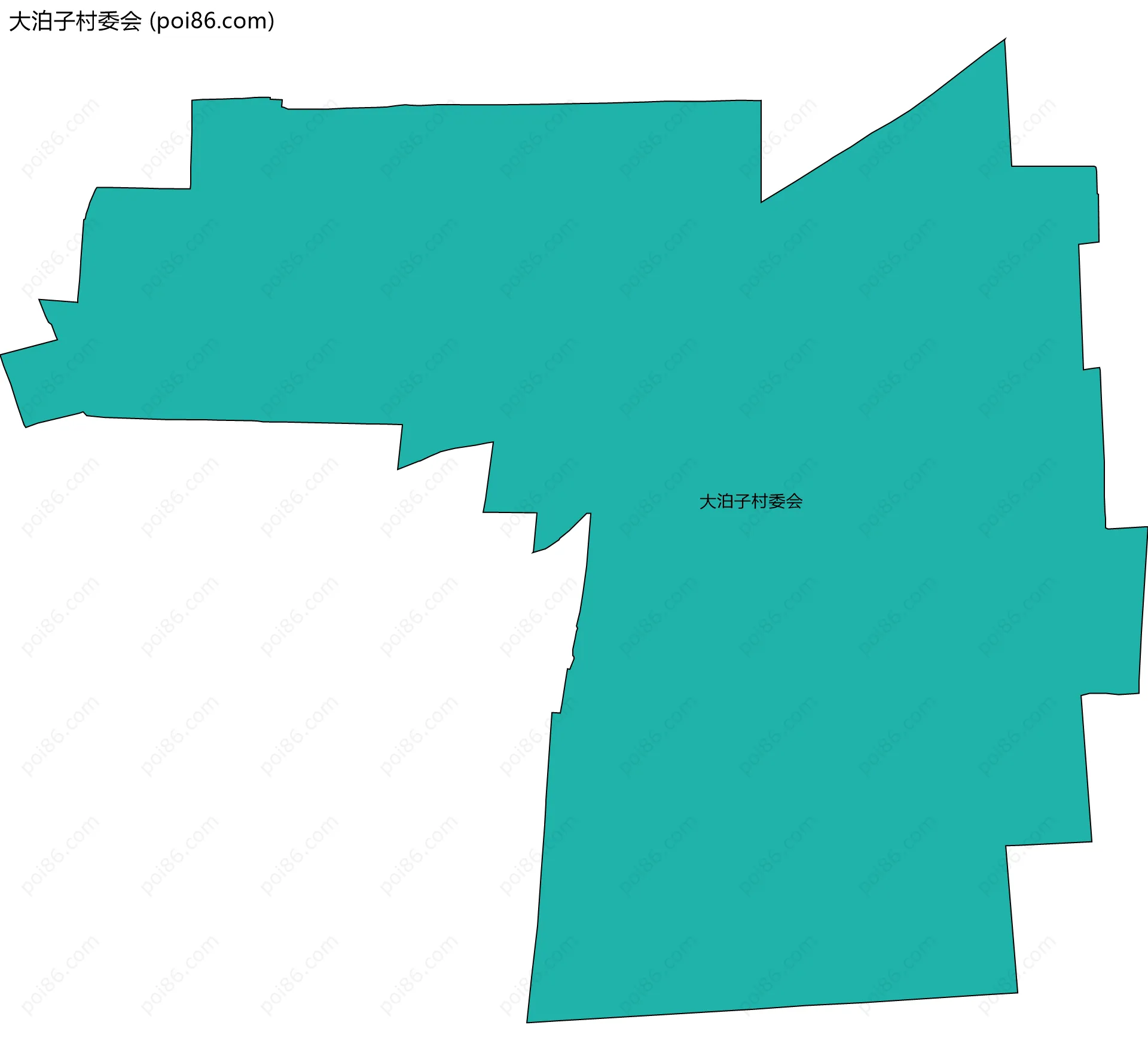 大泊子村委会边界地图