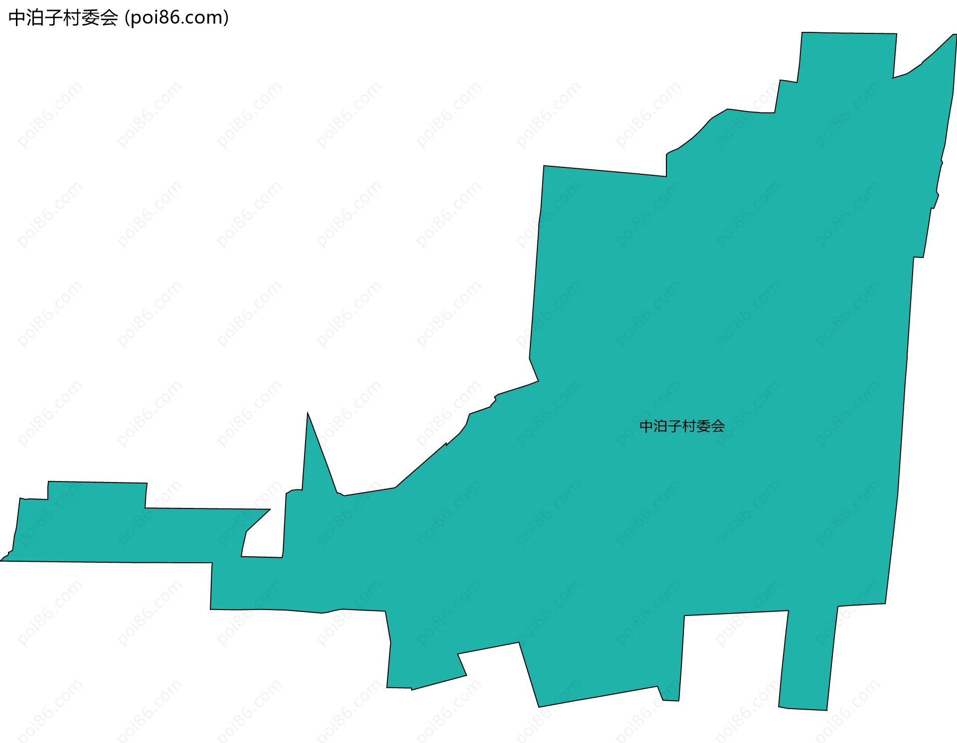 中泊子村委会边界地图