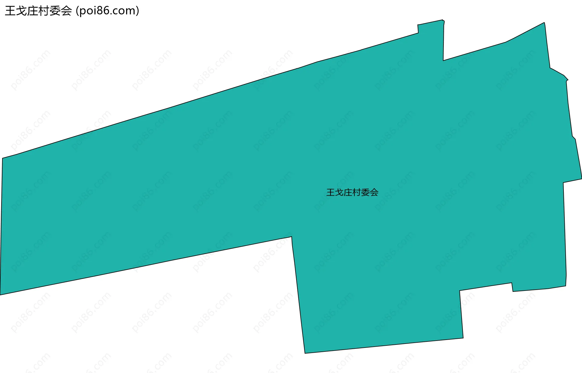 王戈庄村委会边界地图
