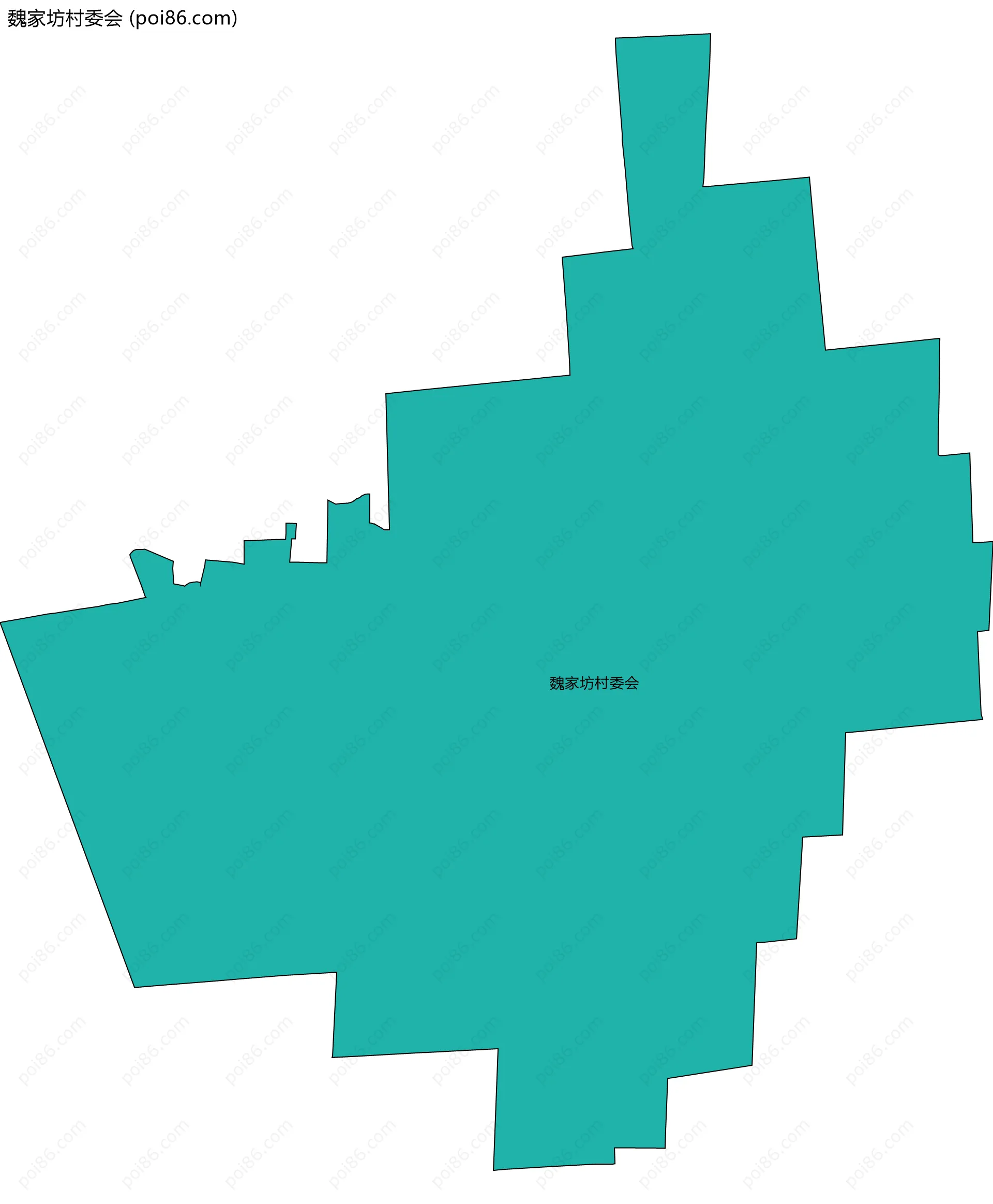 魏家坊村委会边界地图