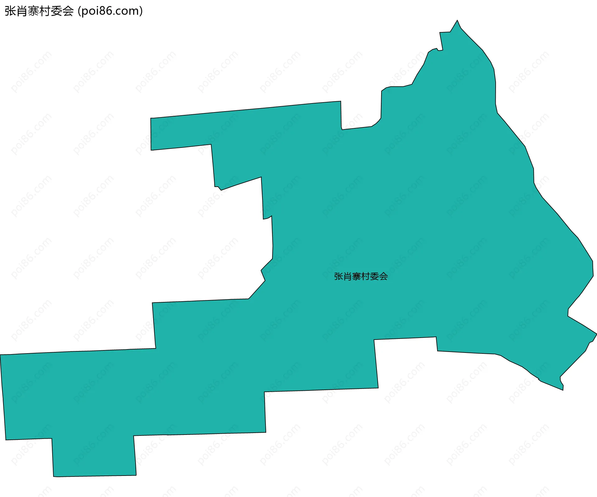 张肖寨村委会边界地图