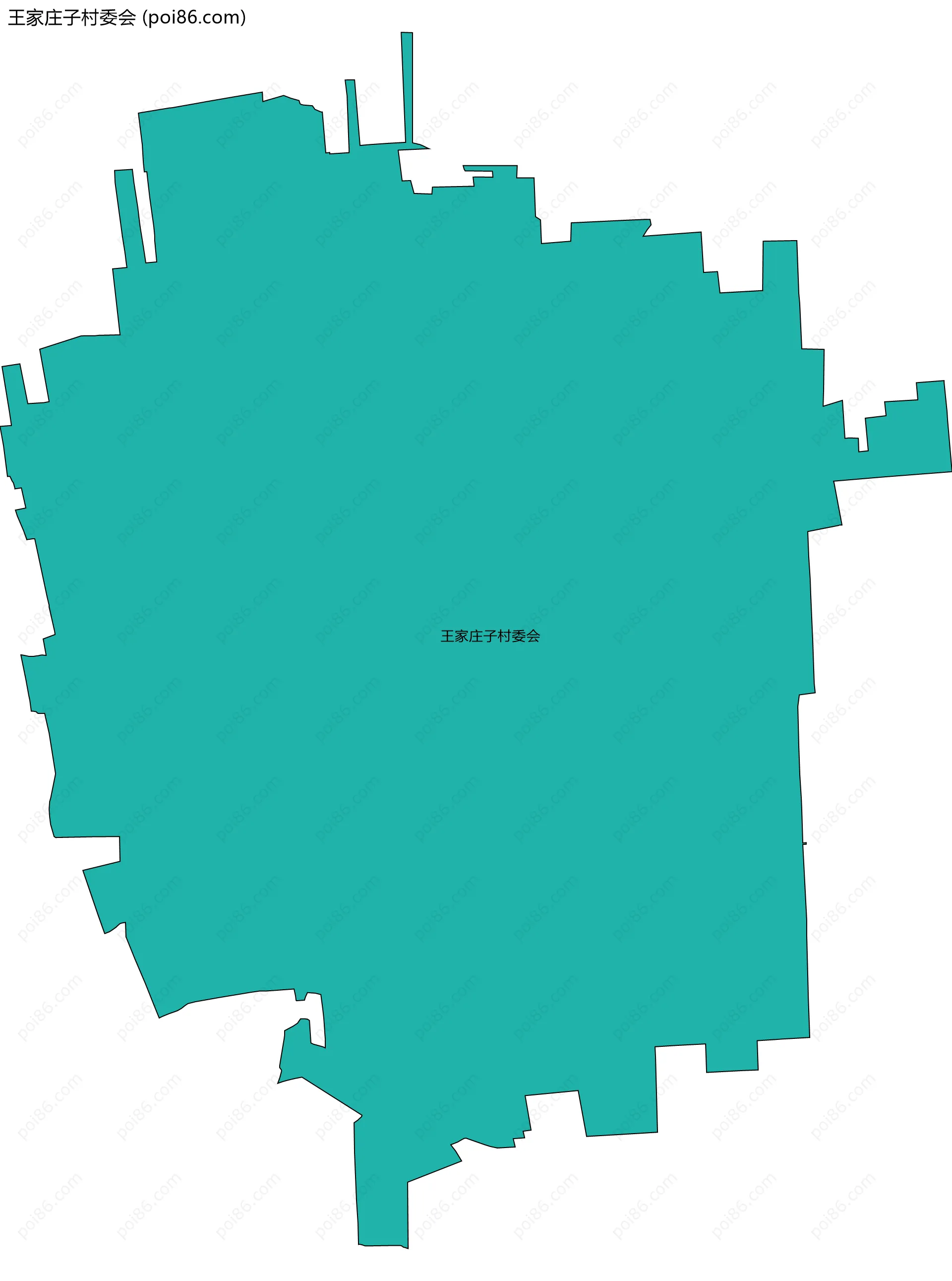 王家庄子村委会边界地图