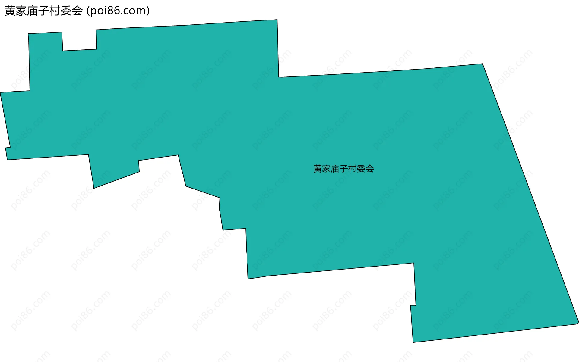 黄家庙子村委会边界地图