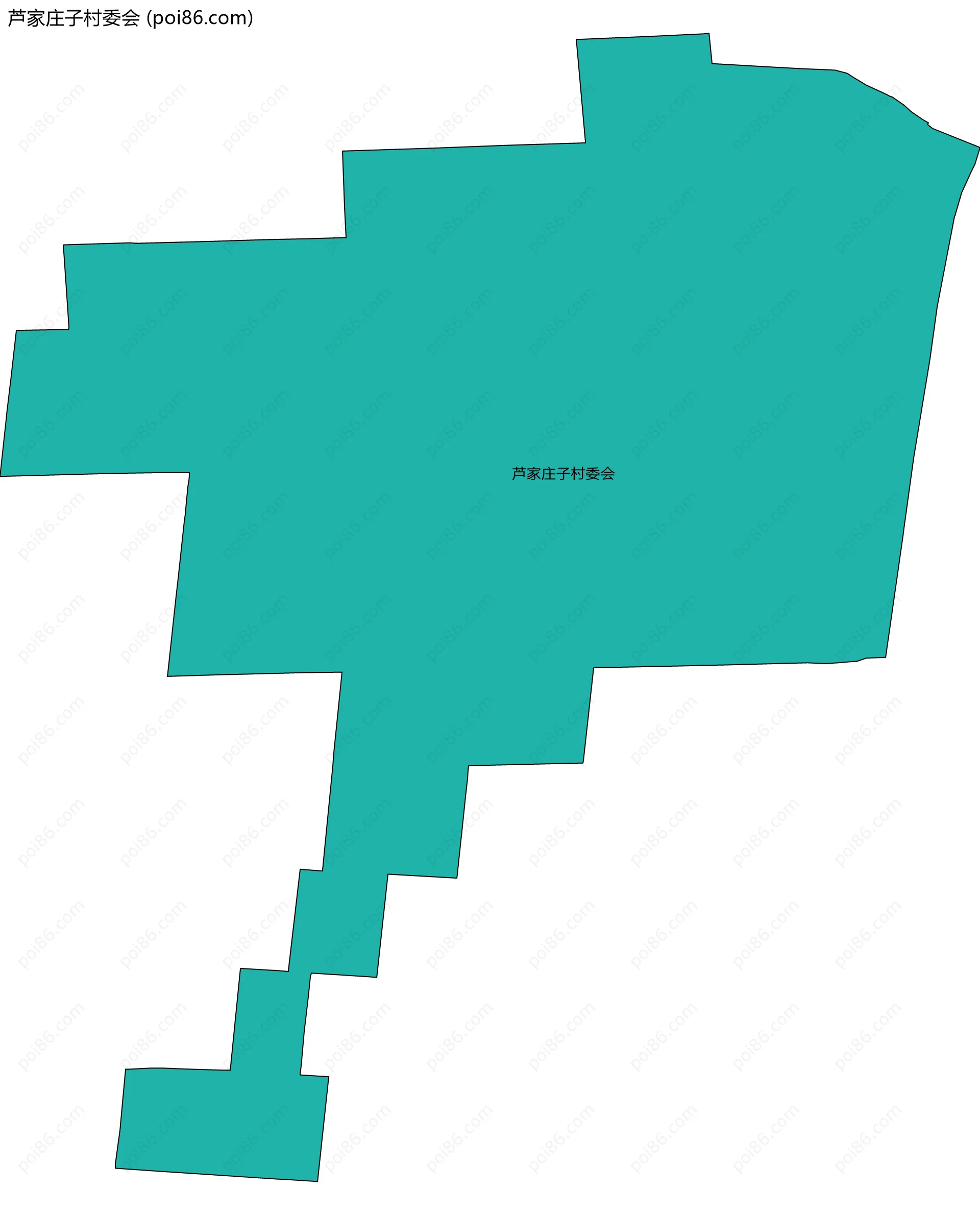 芦家庄子村委会边界地图