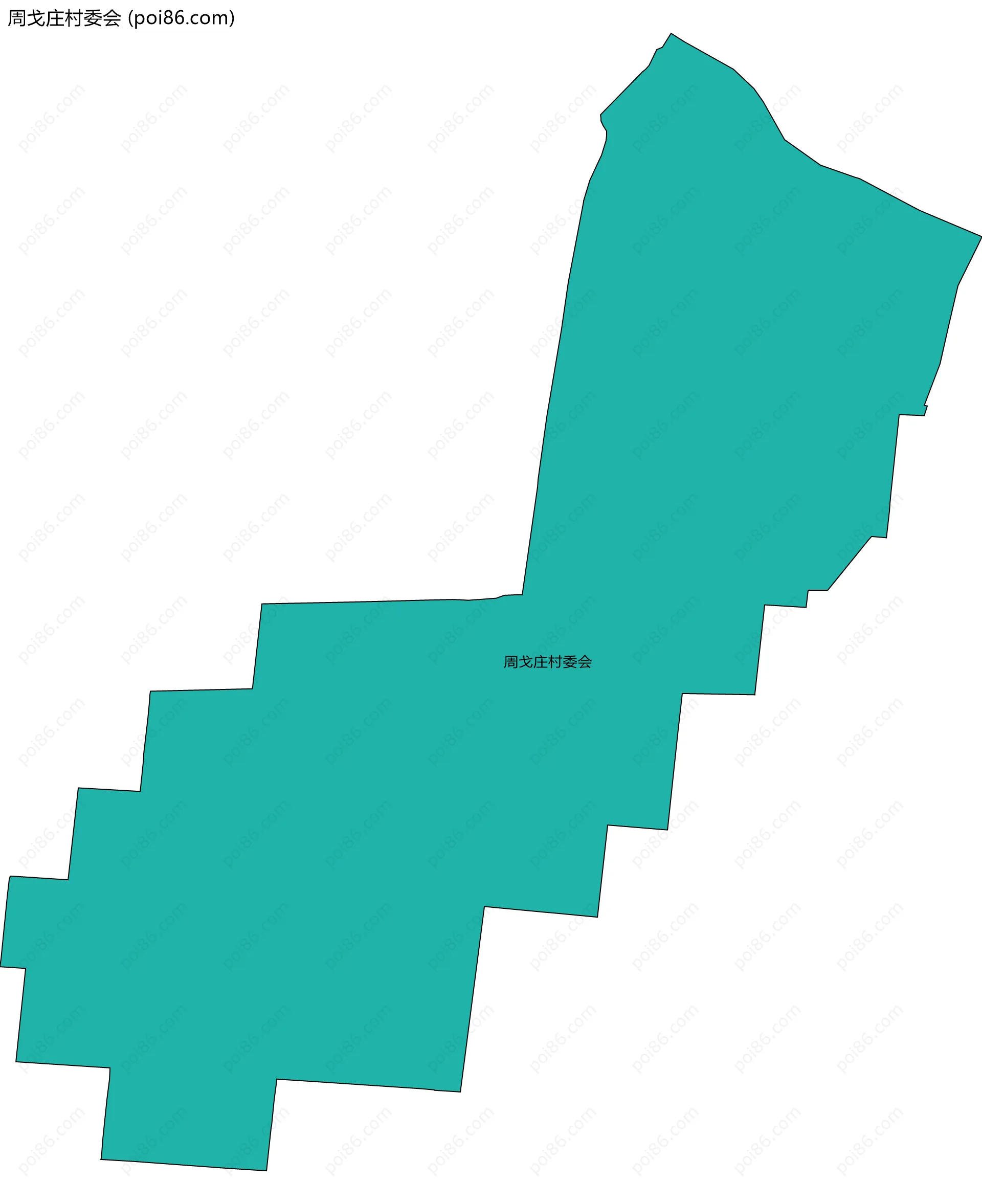 周戈庄村委会边界地图