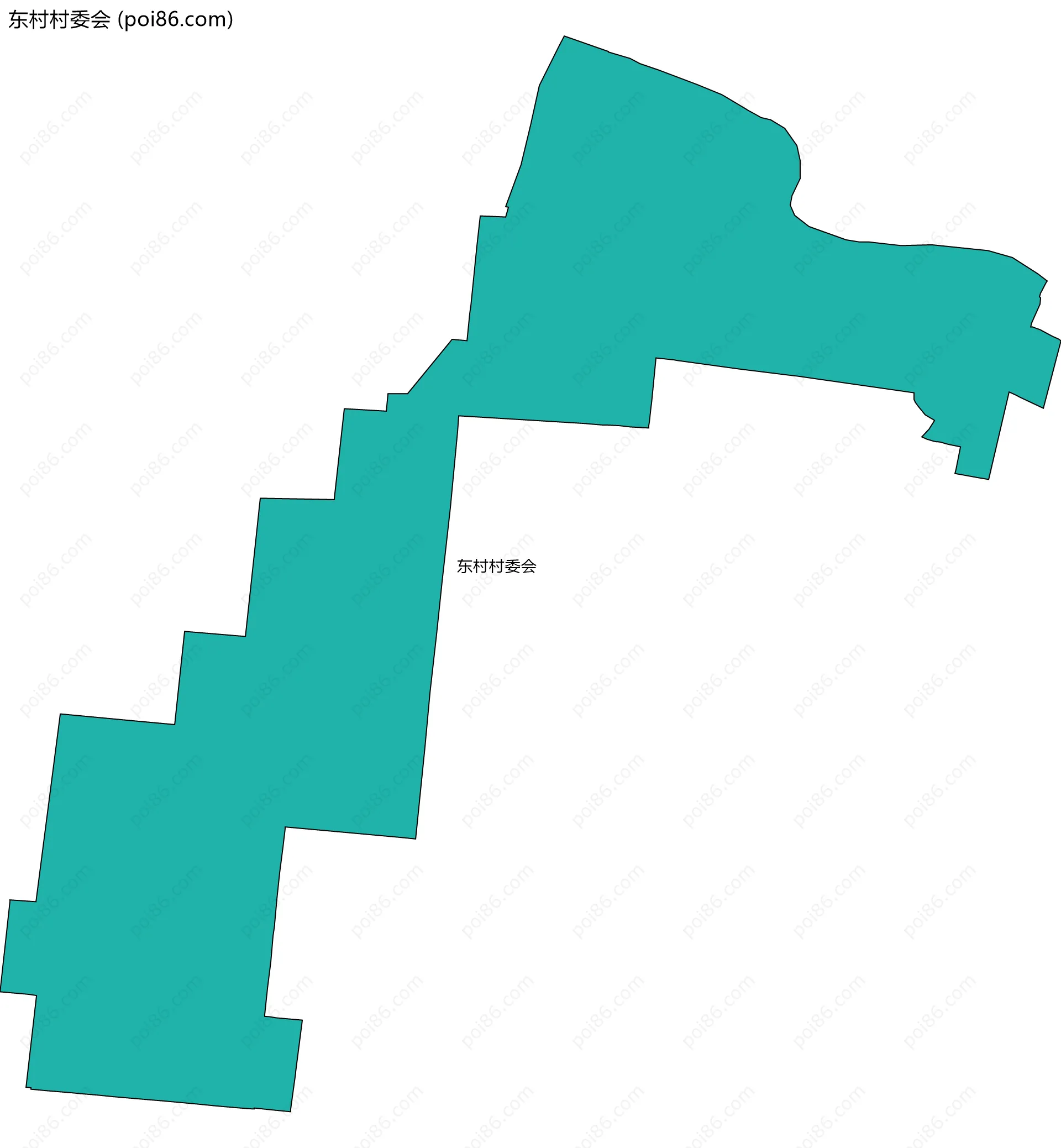 东村村委会边界地图