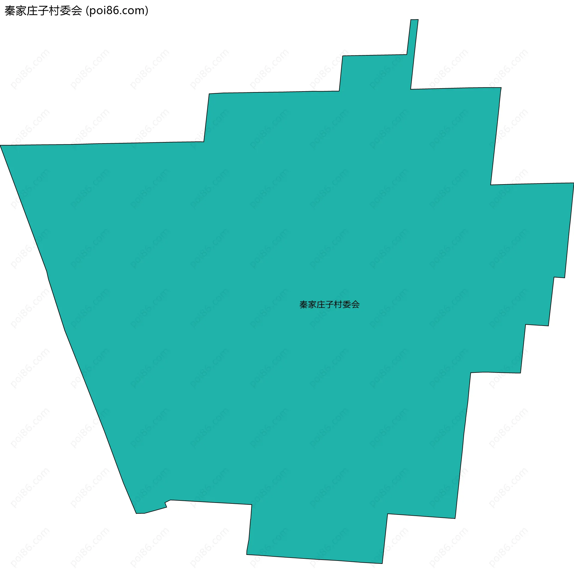 秦家庄子村委会边界地图