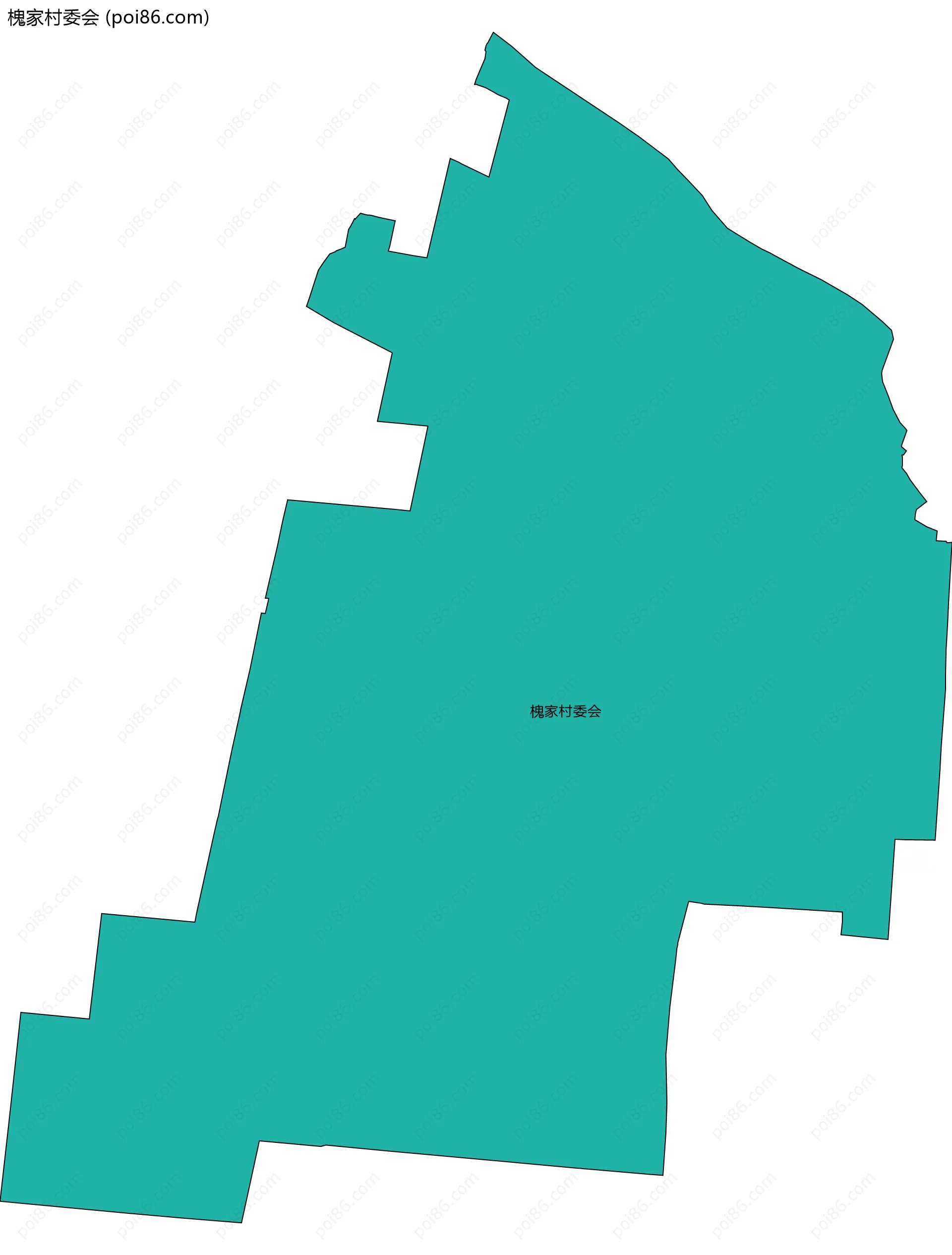 槐家村委会边界地图