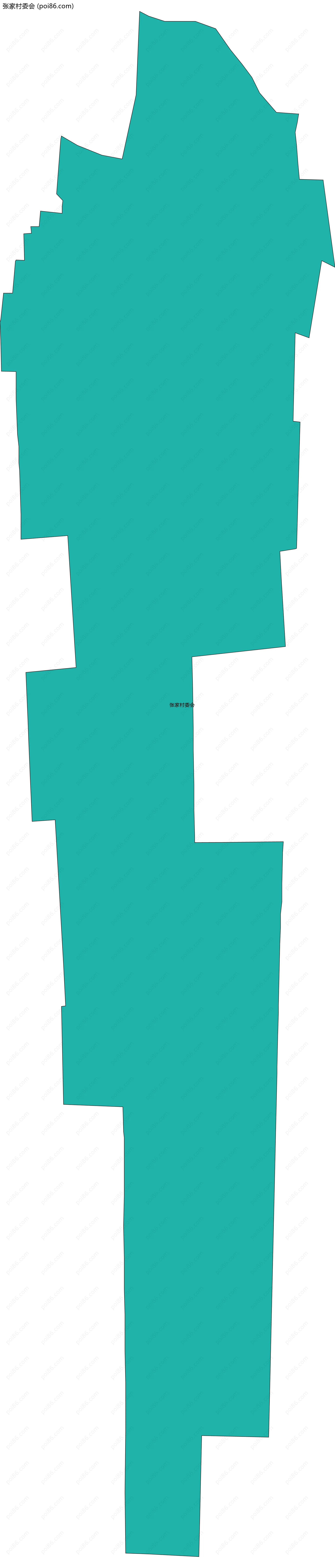 张家村委会边界地图