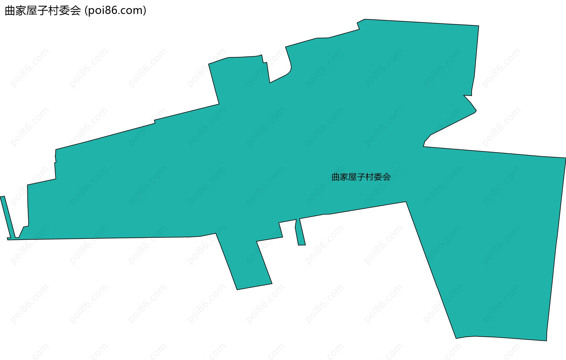 曲家屋子村委会边界地图