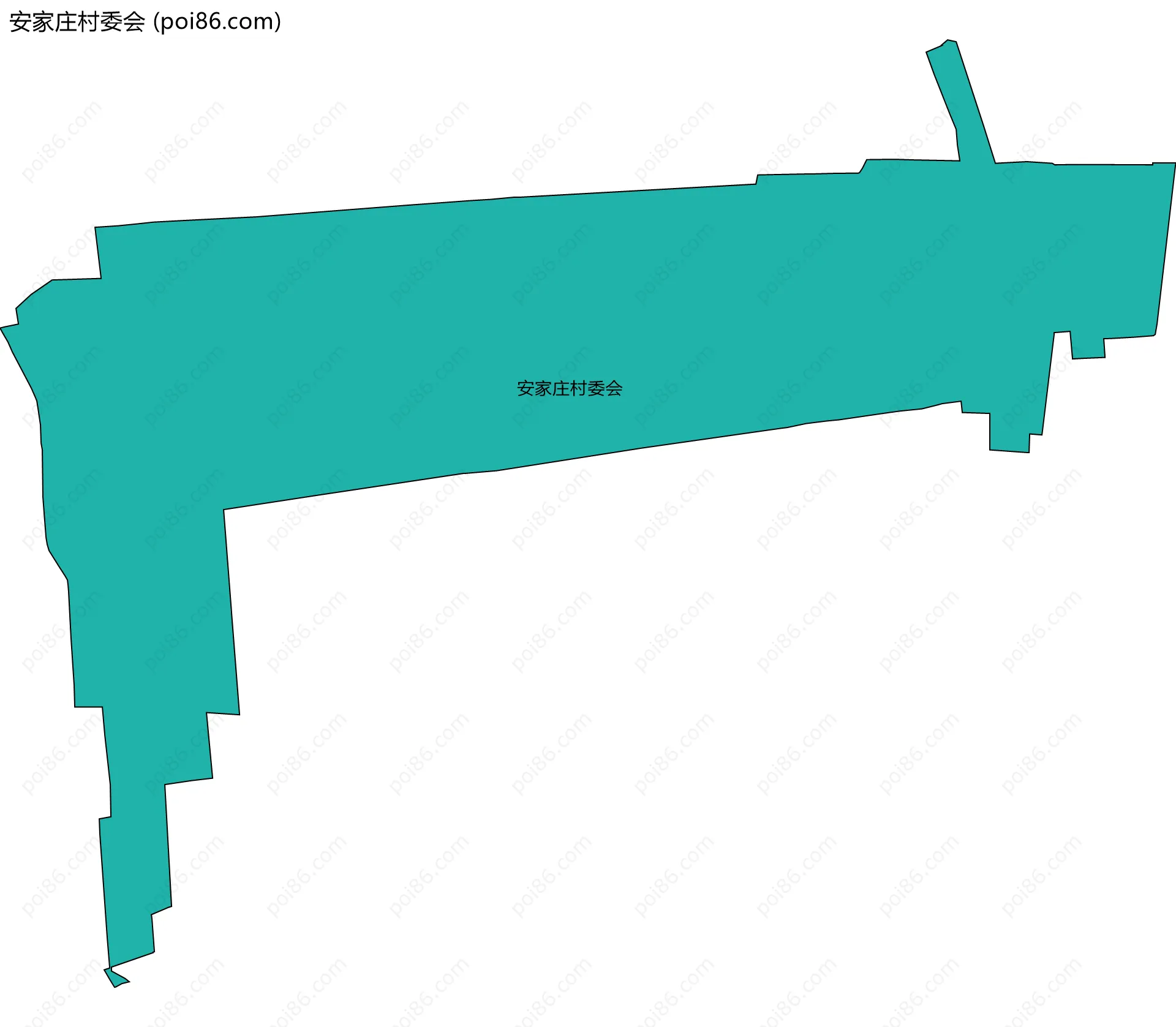 安家庄村委会边界地图