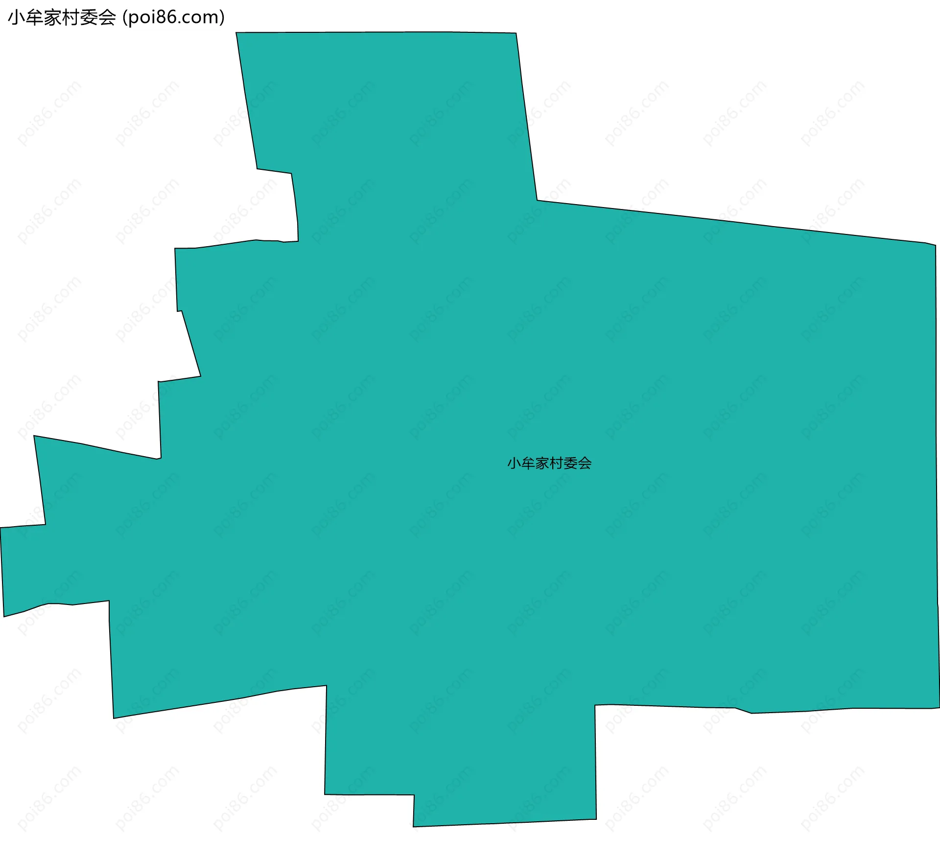 小牟家村委会边界地图
