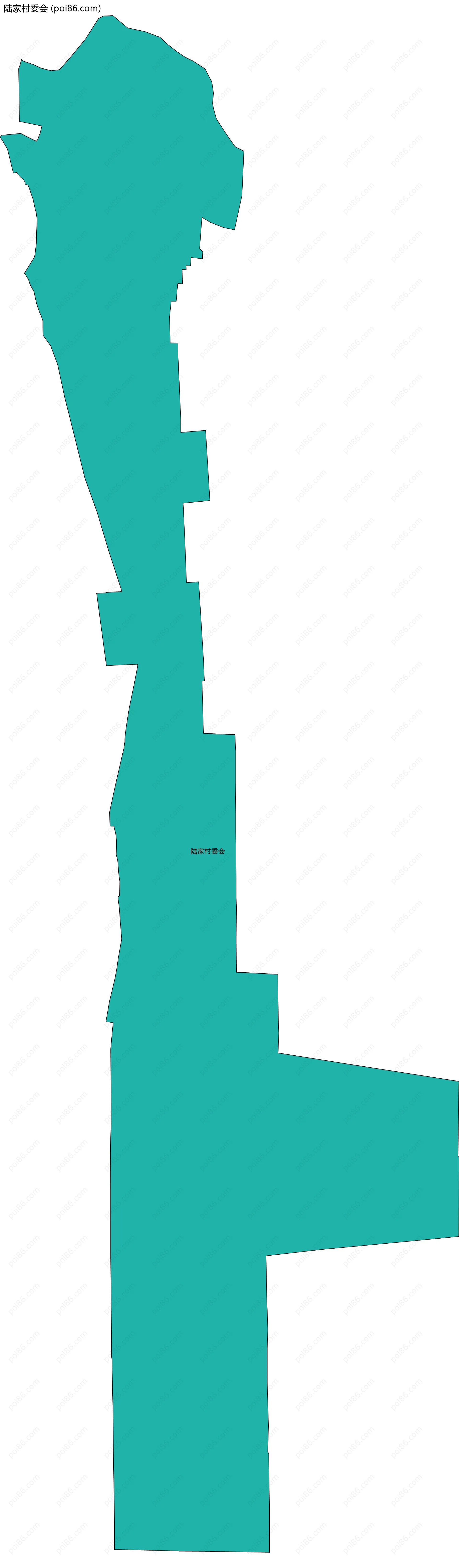 陆家村委会边界地图