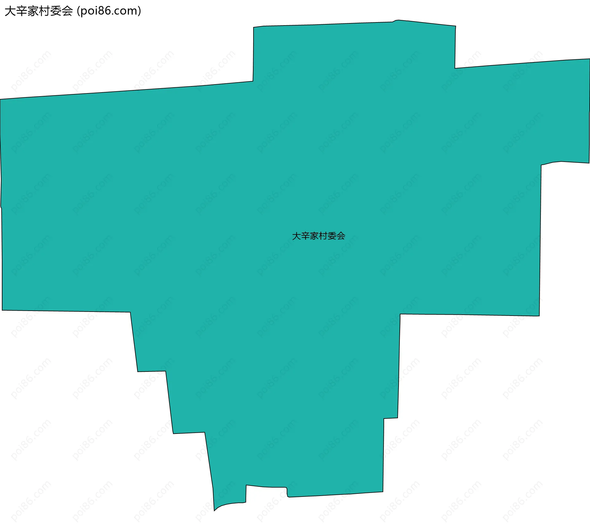 大辛家村委会边界地图