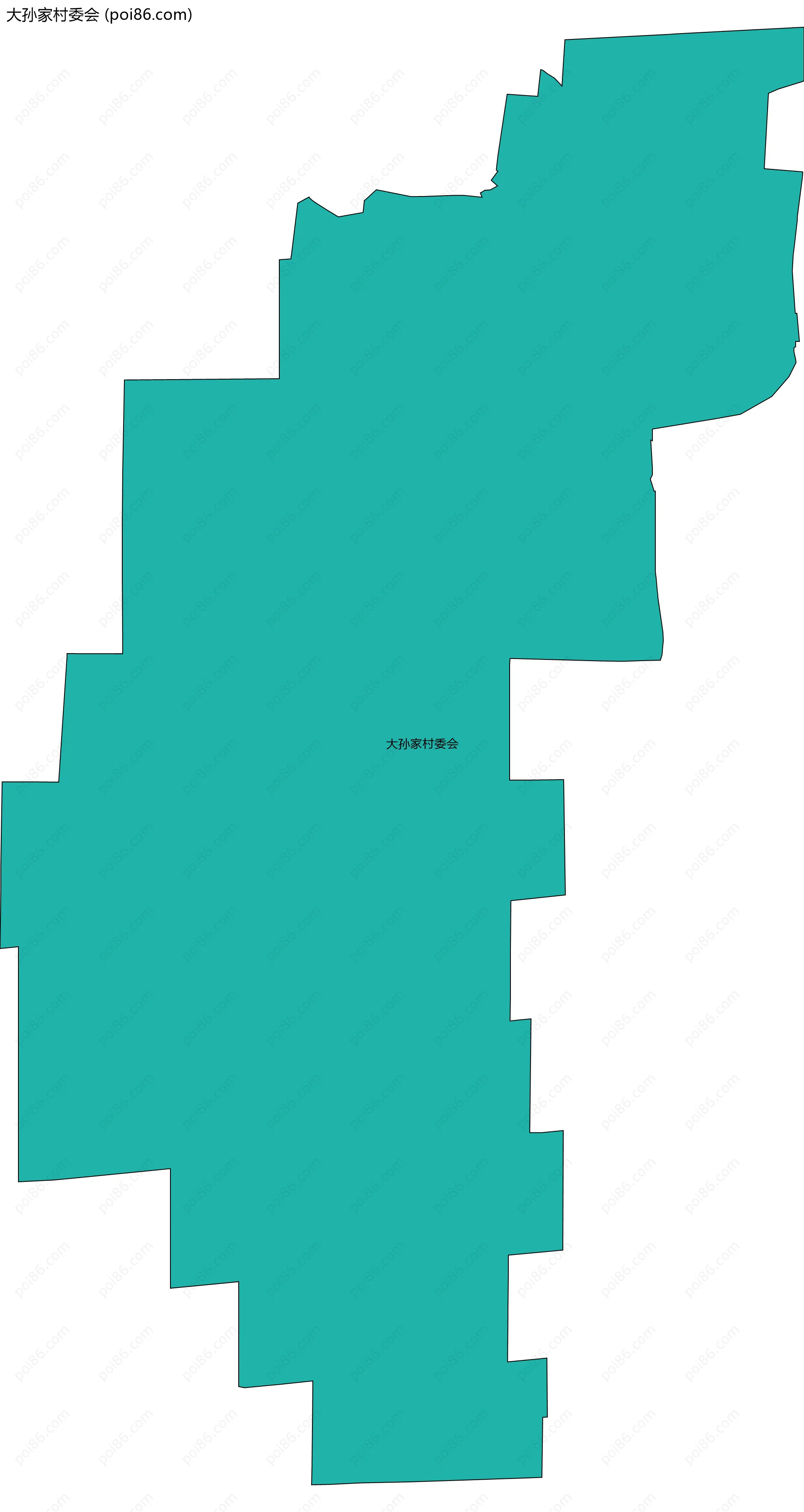 大孙家村委会边界地图