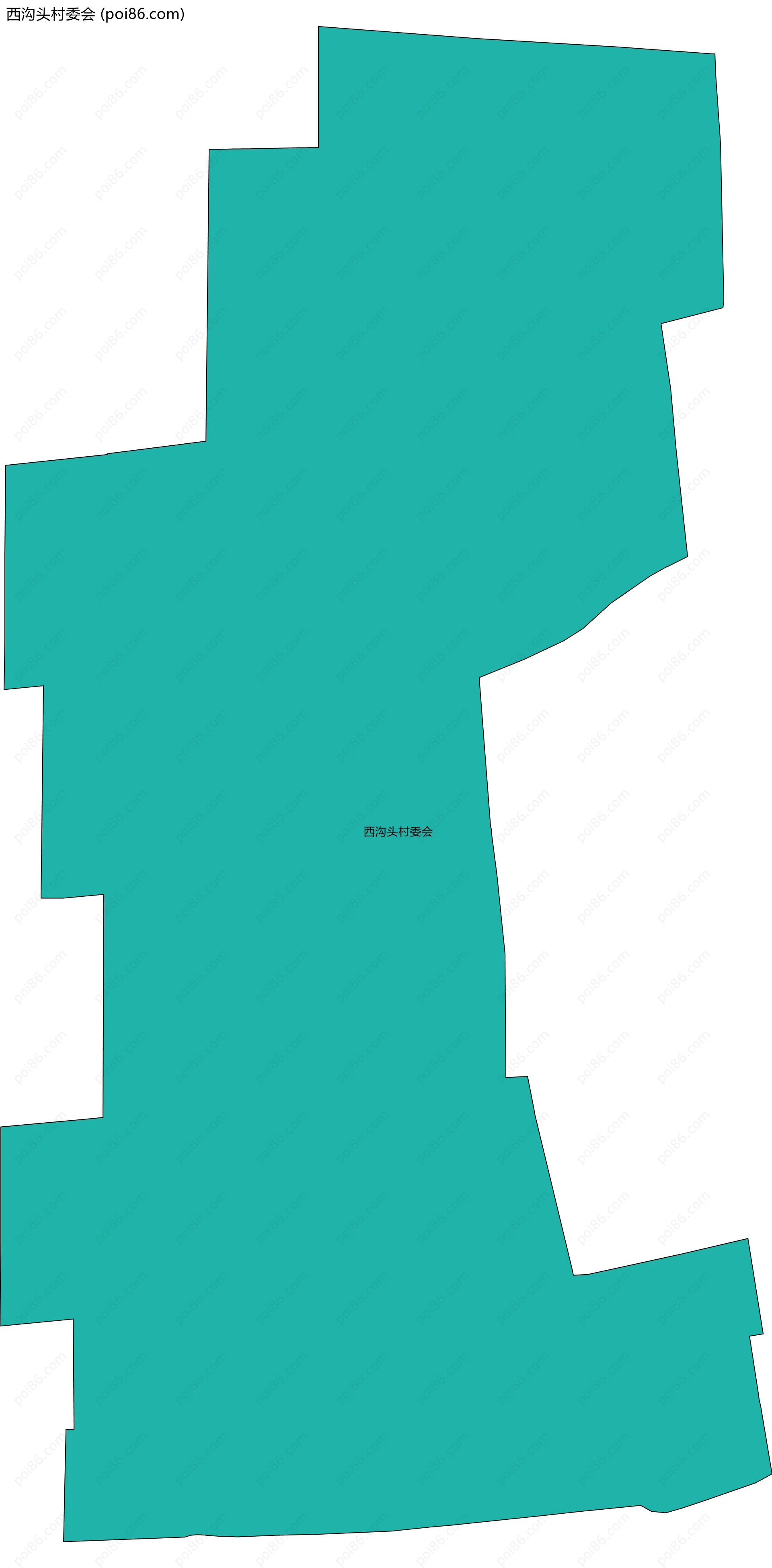 西沟头村委会边界地图
