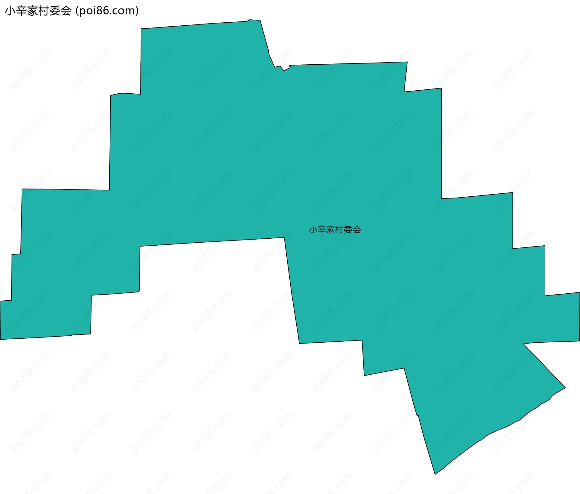 小辛家村委会边界地图