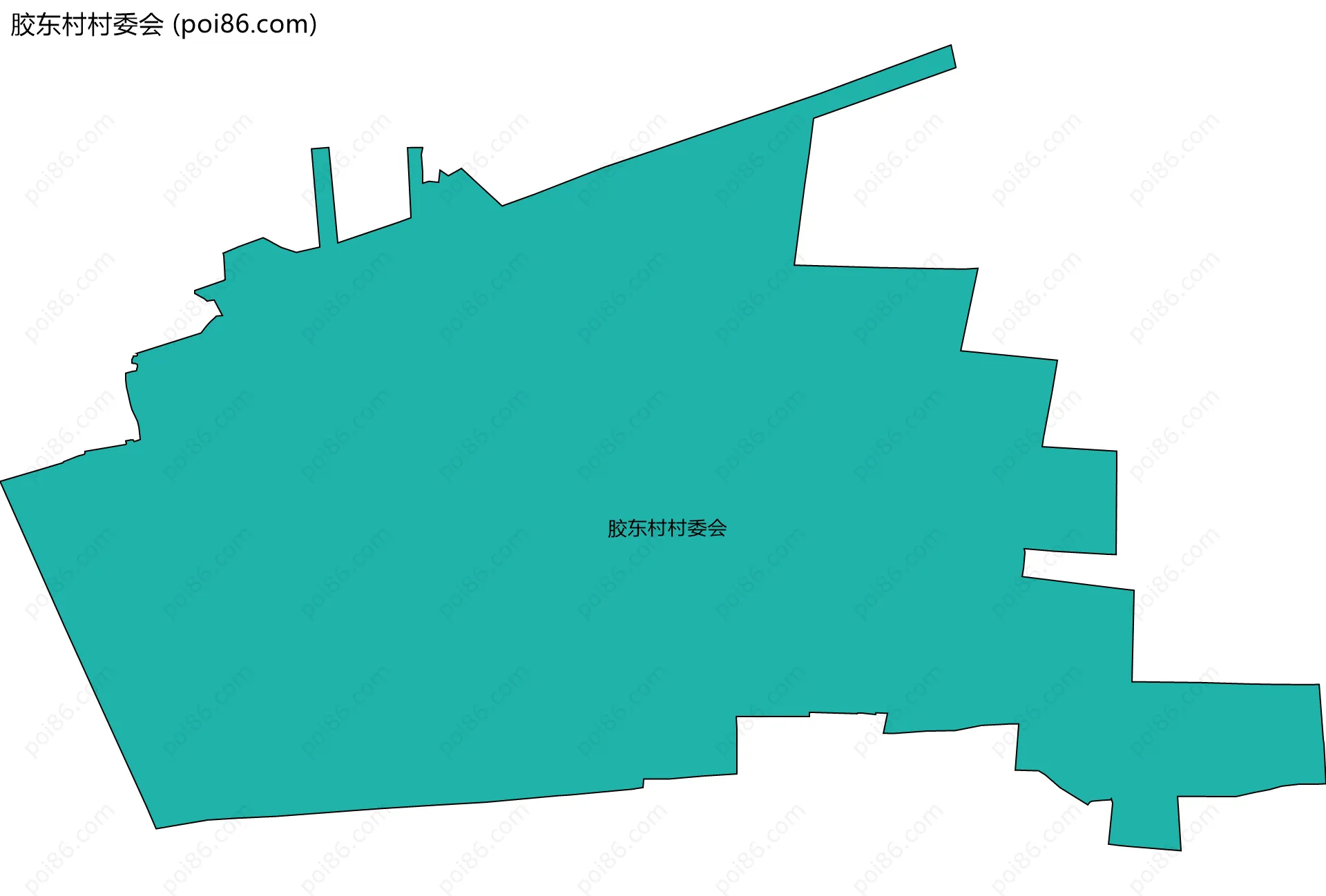 胶东村村委会边界地图