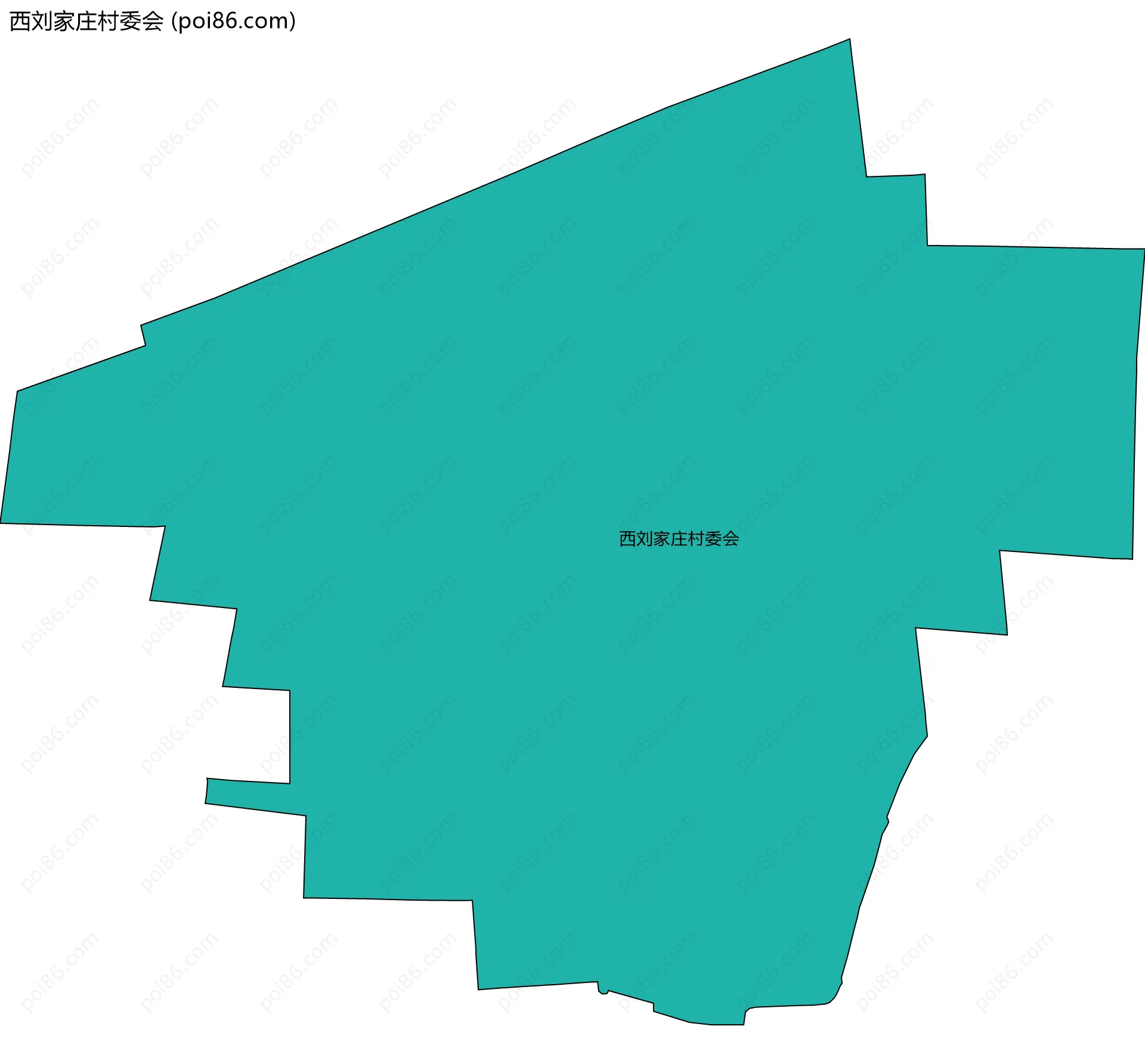 西刘家庄村委会边界地图