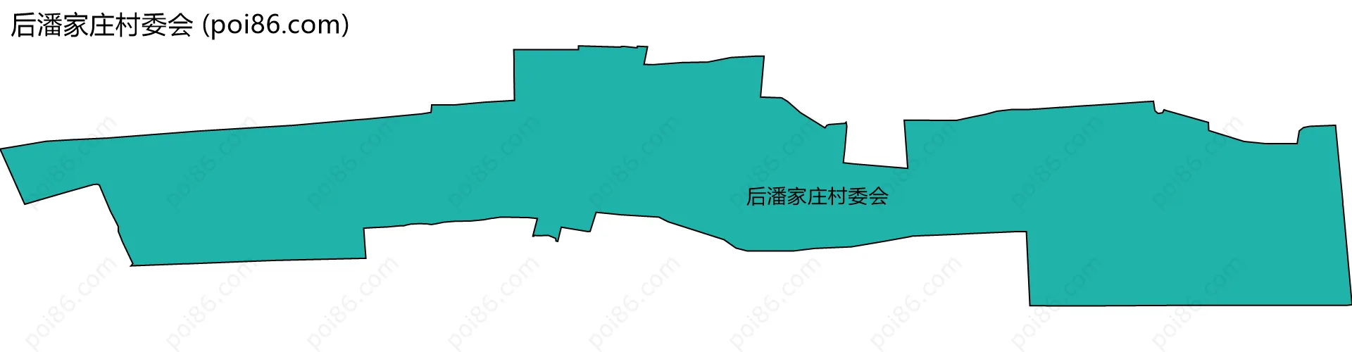 后潘家庄村委会边界地图