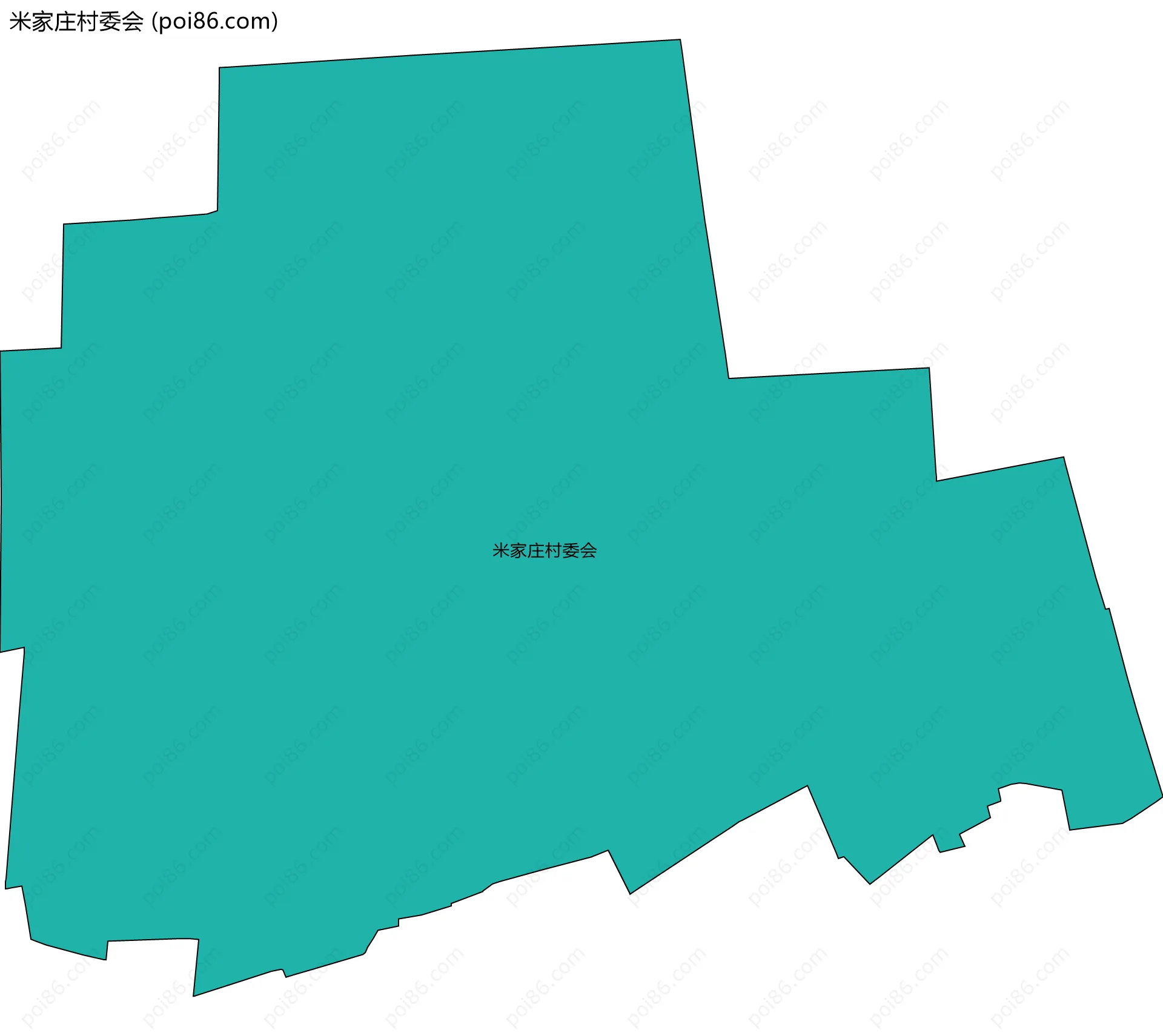 米家庄村委会边界地图