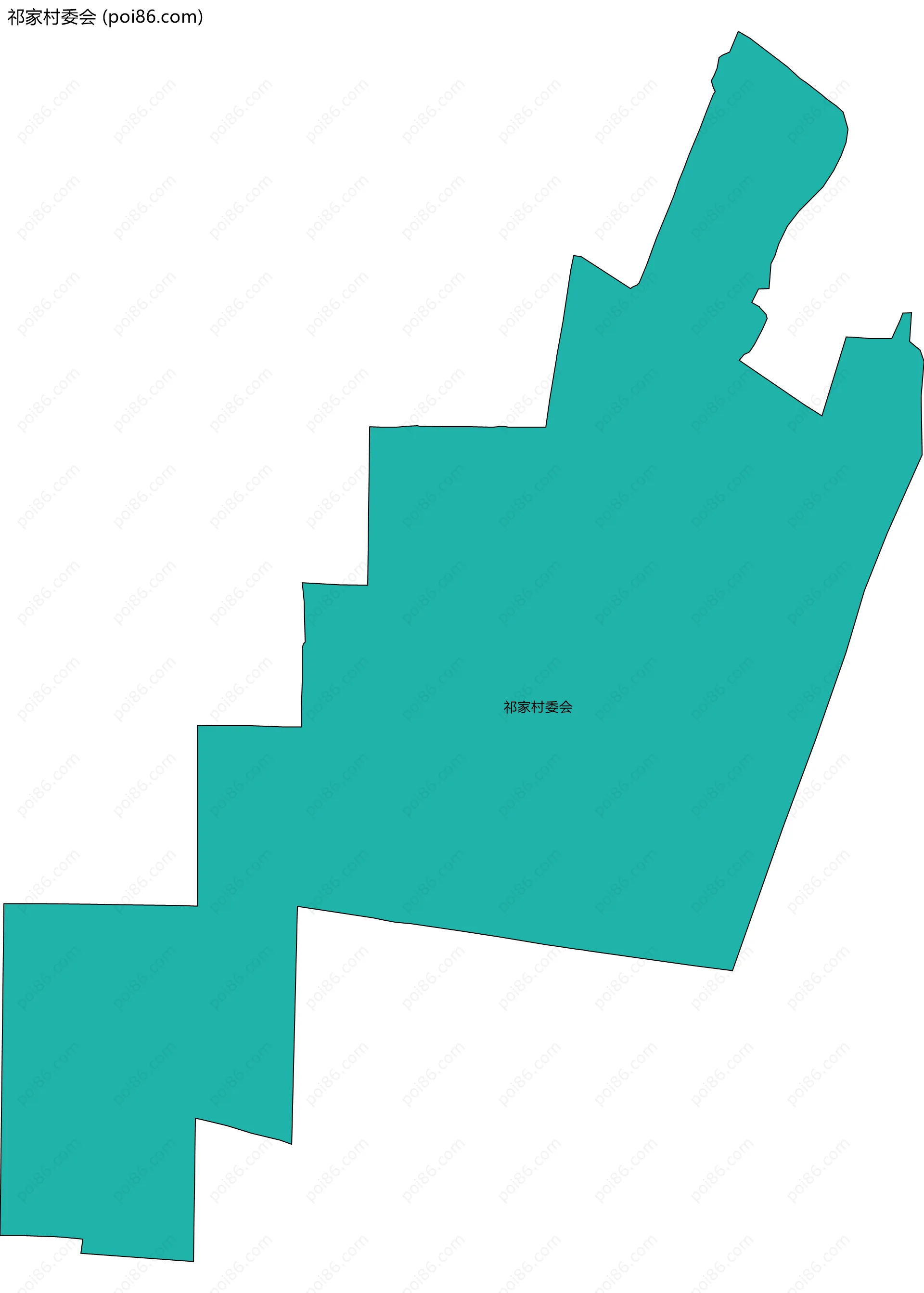 祁家村委会边界地图