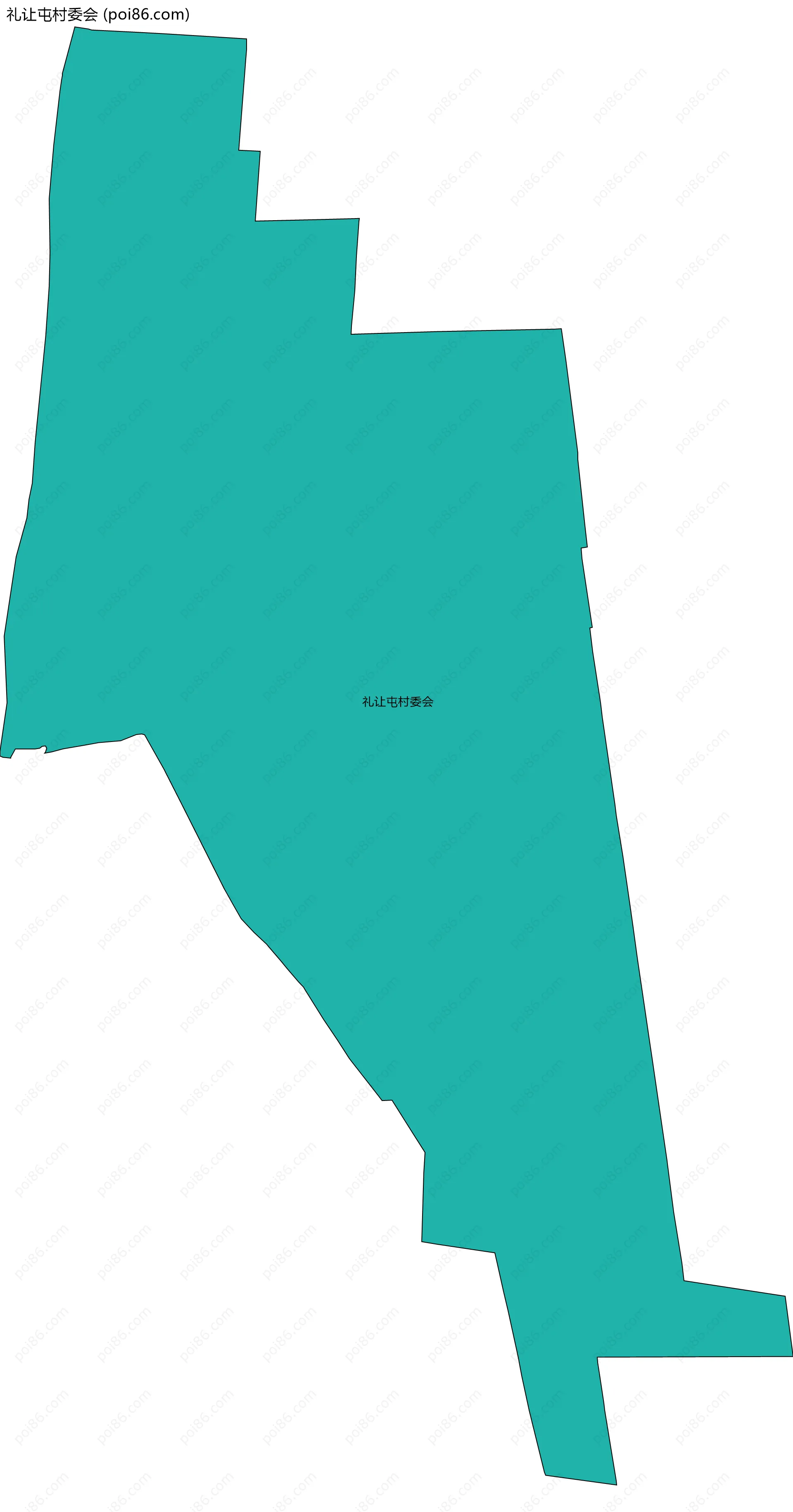礼让屯村委会边界地图