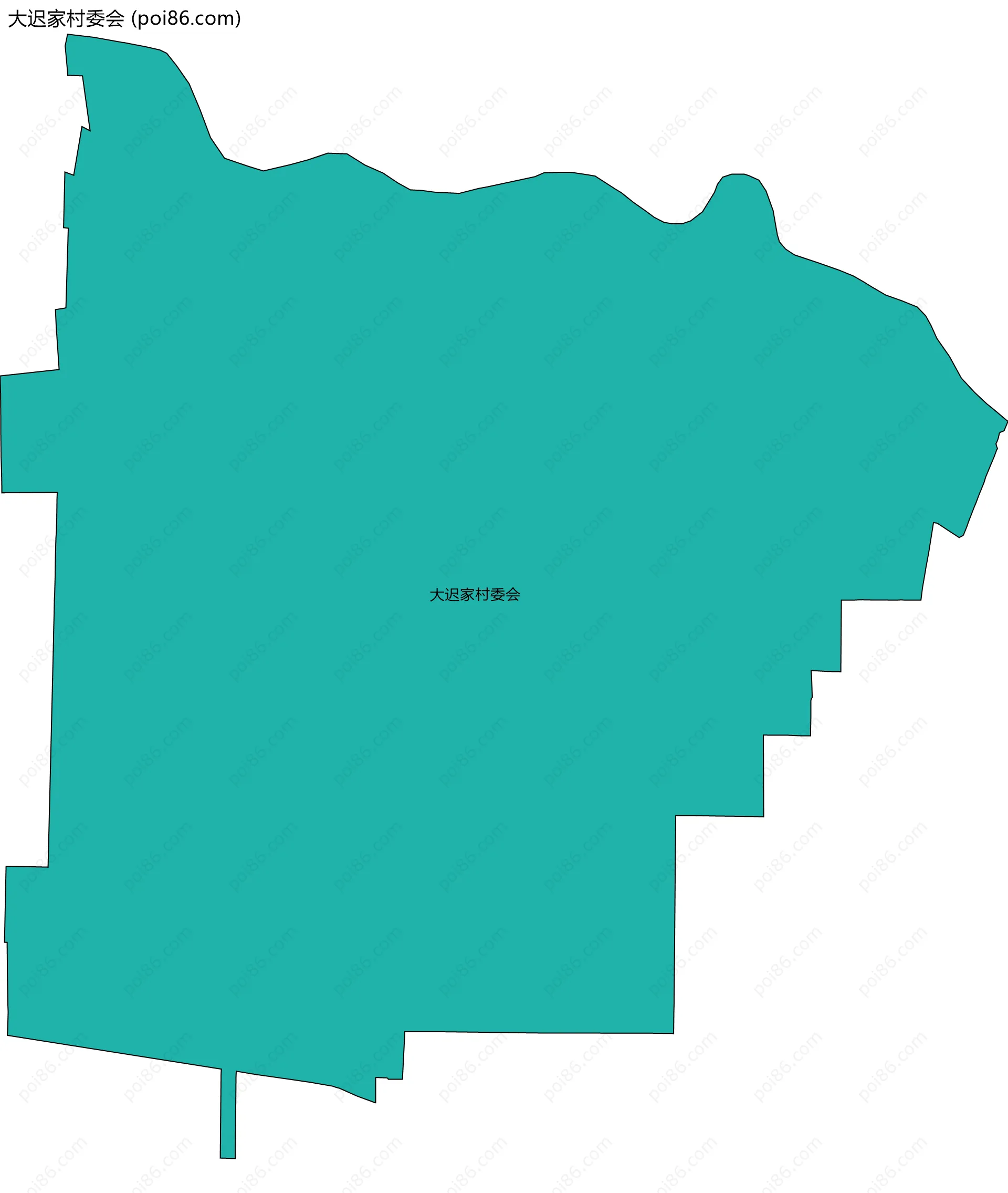 大迟家村委会边界地图