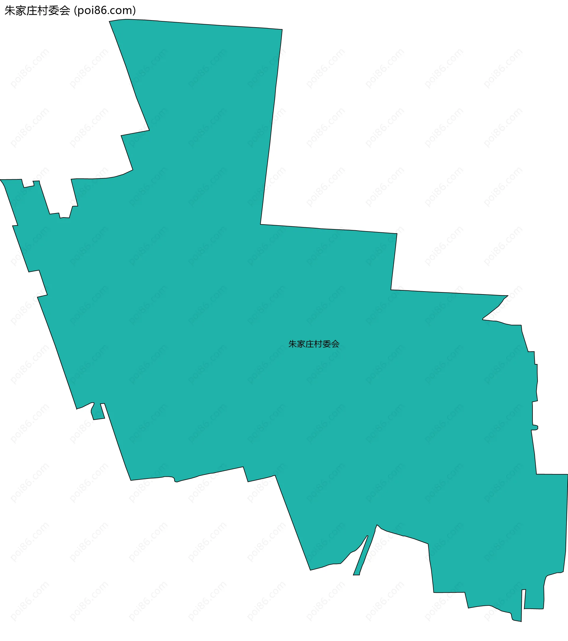 朱家庄村委会边界地图
