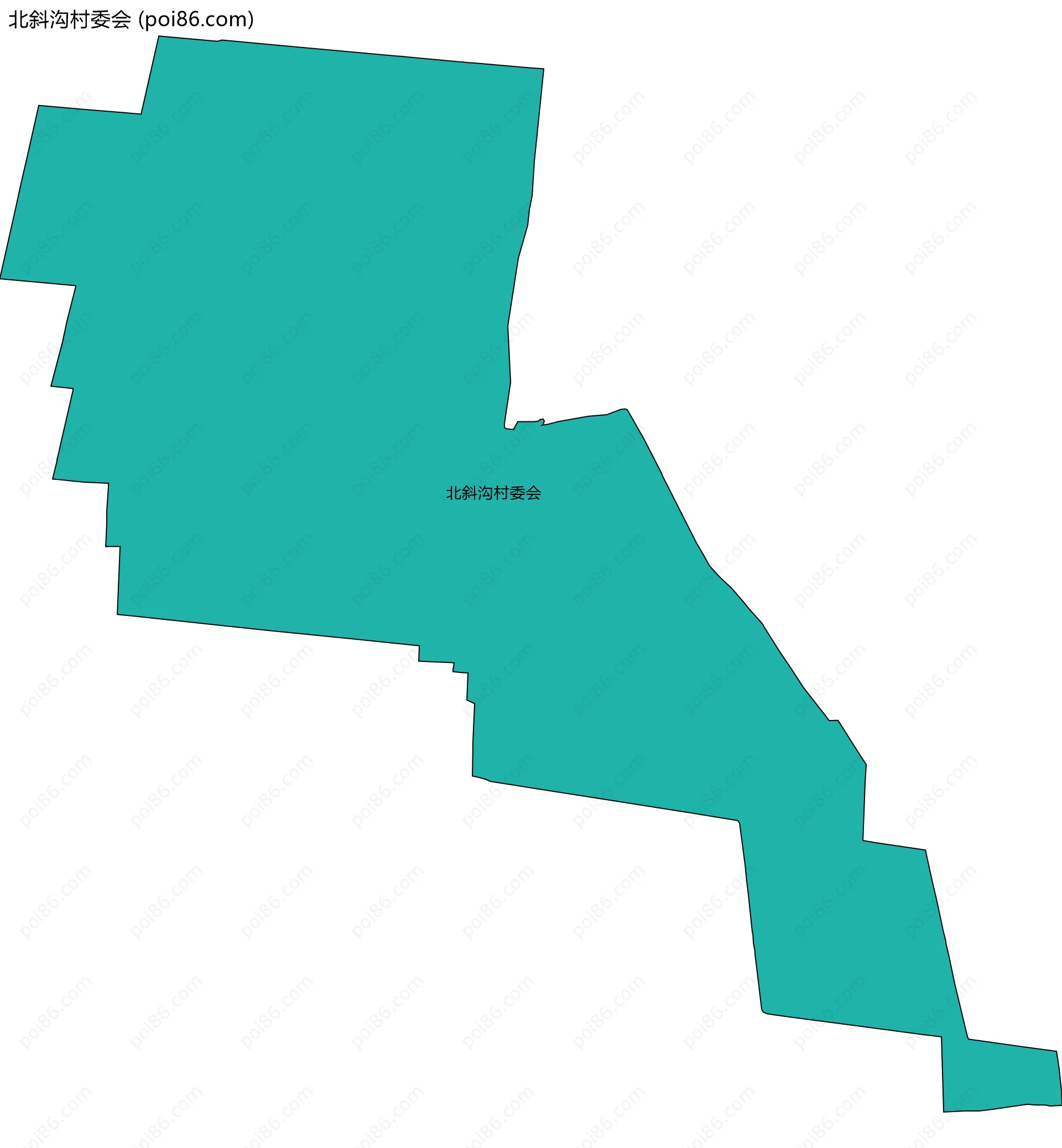 北斜沟村委会边界地图