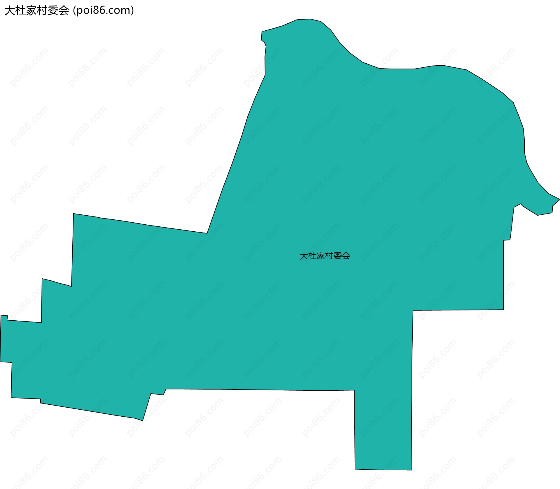大杜家村委会边界地图