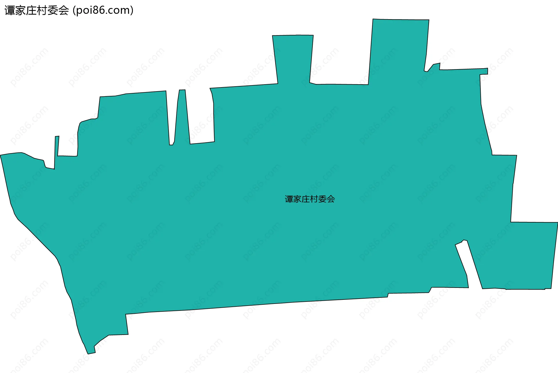 谭家庄村委会边界地图