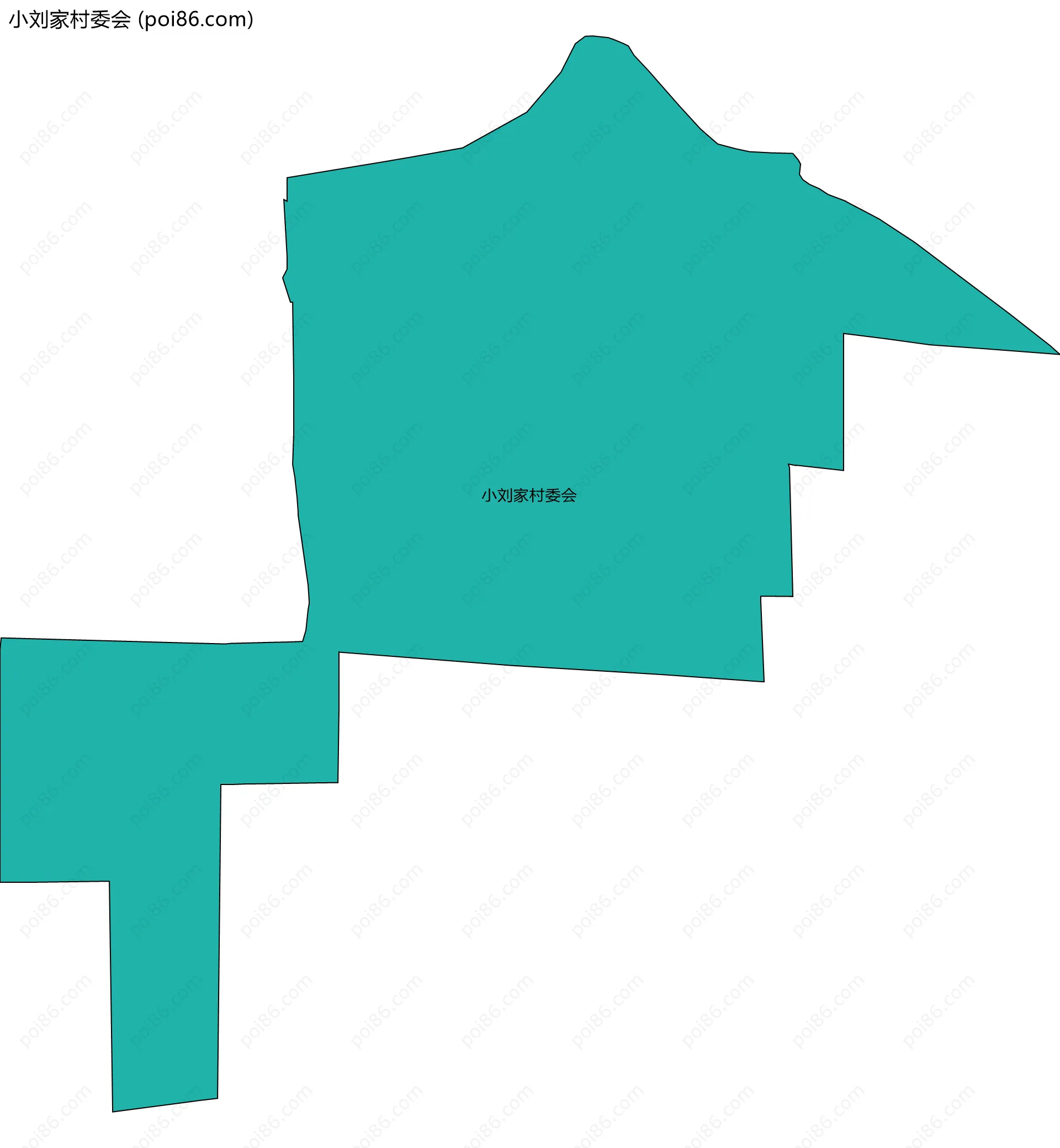 小刘家村委会边界地图