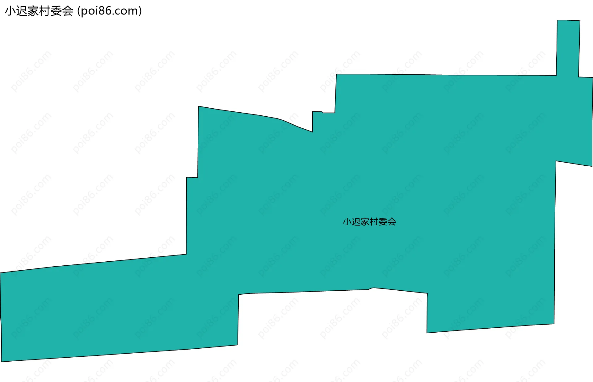 小迟家村委会边界地图