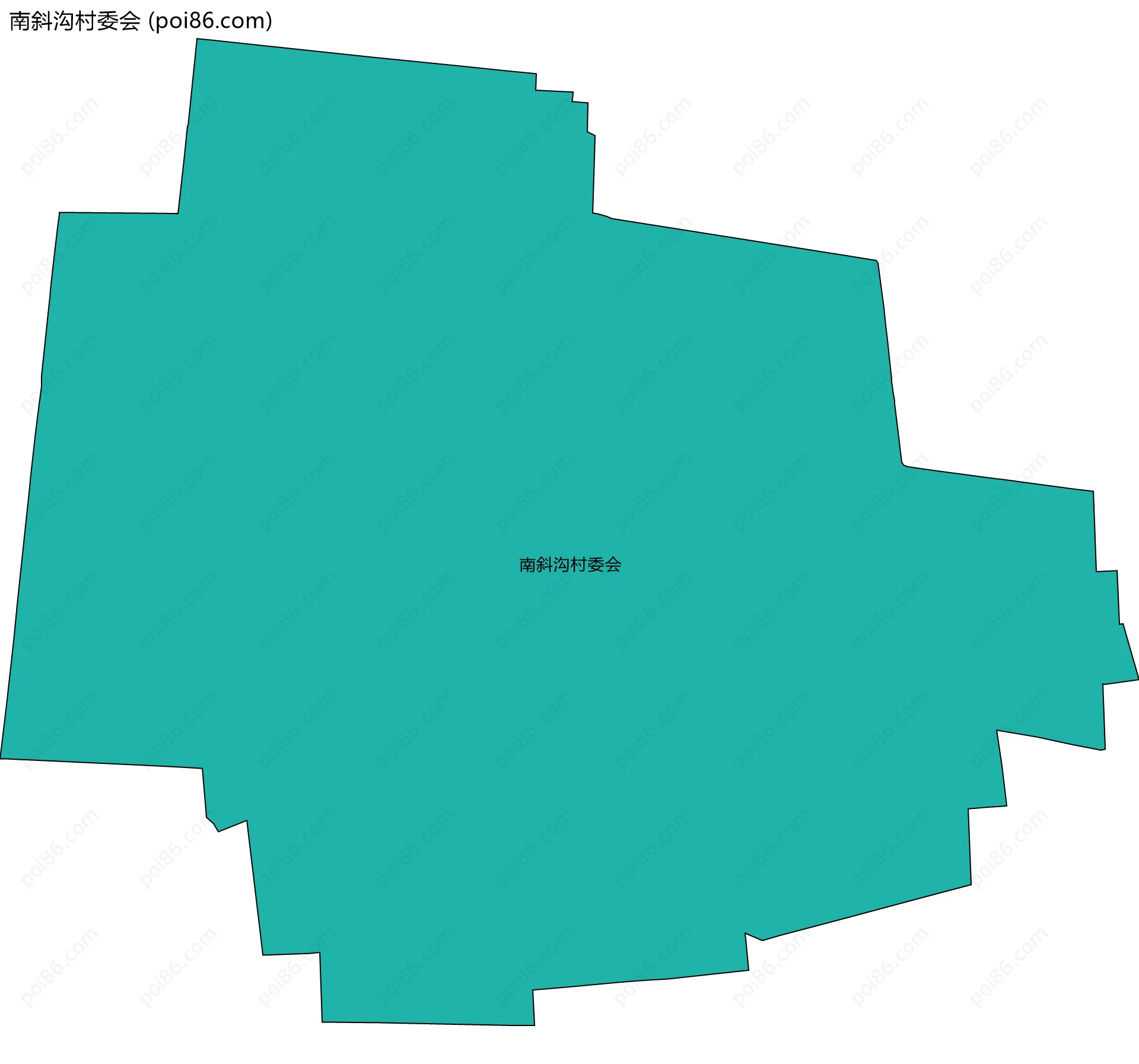 南斜沟村委会边界地图