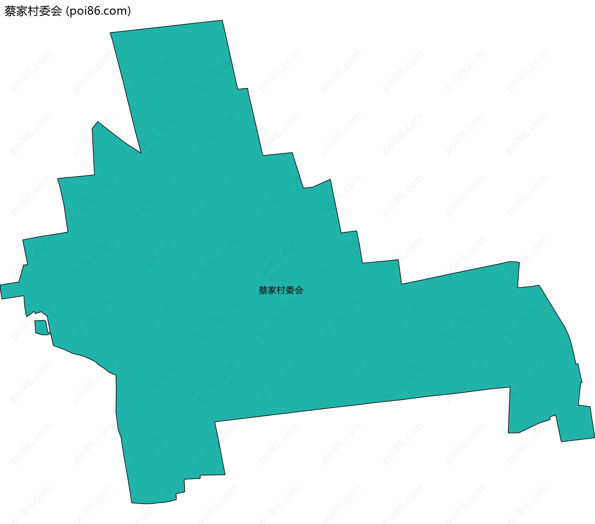 蔡家村委会边界地图