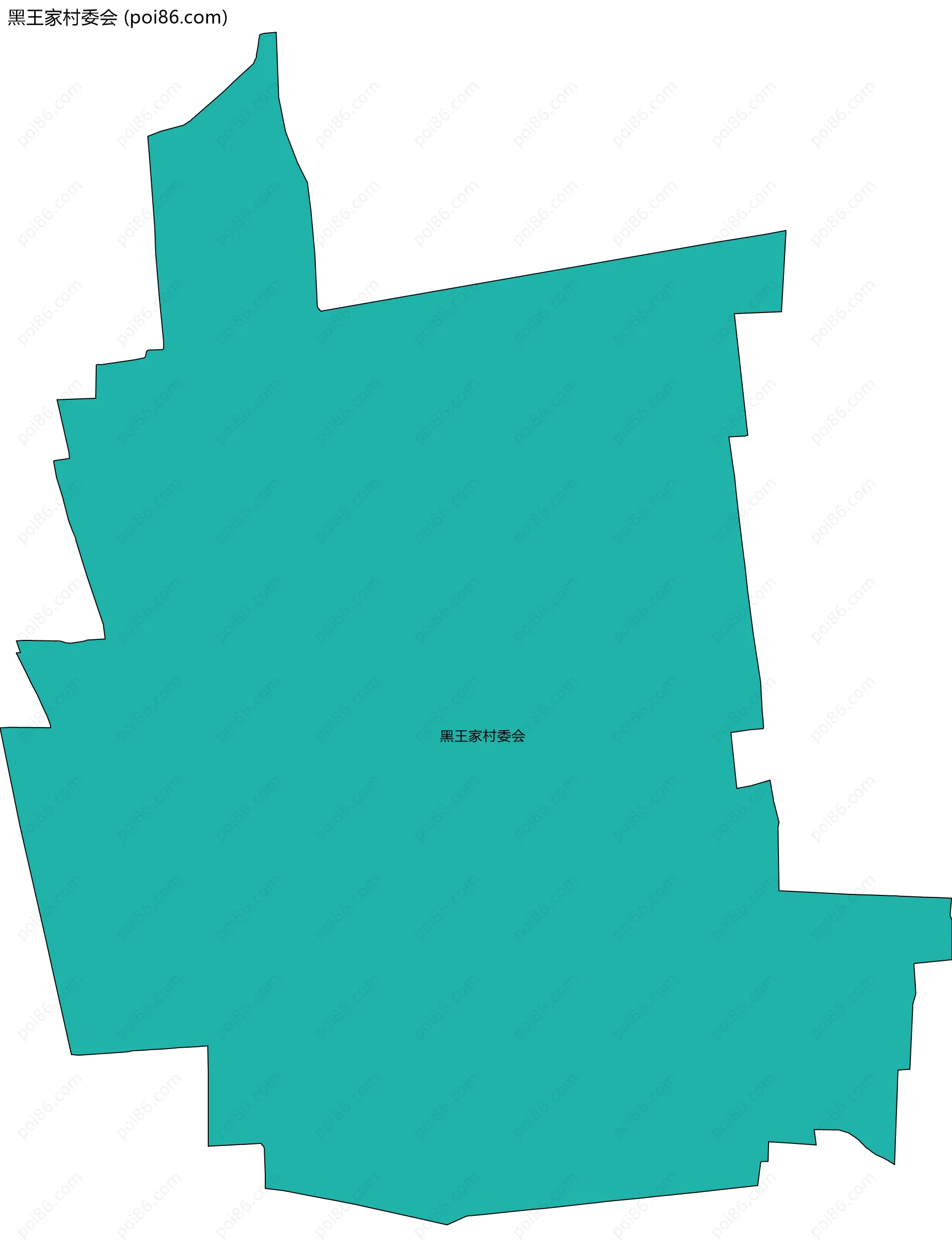黑王家村委会边界地图