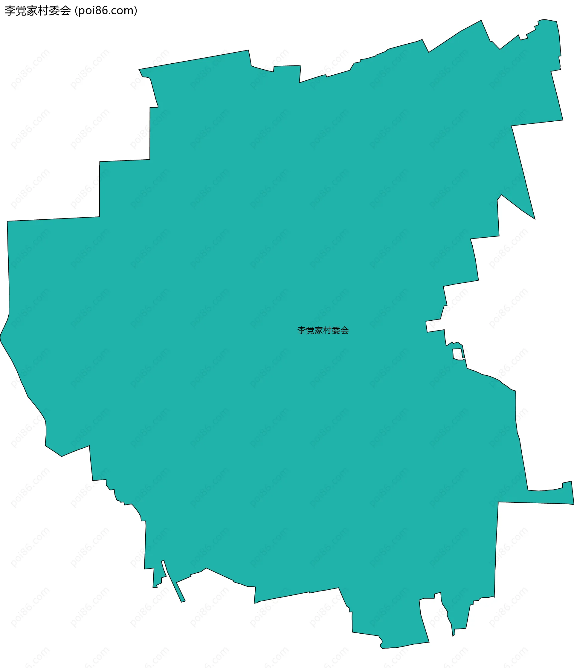 李党家村委会边界地图