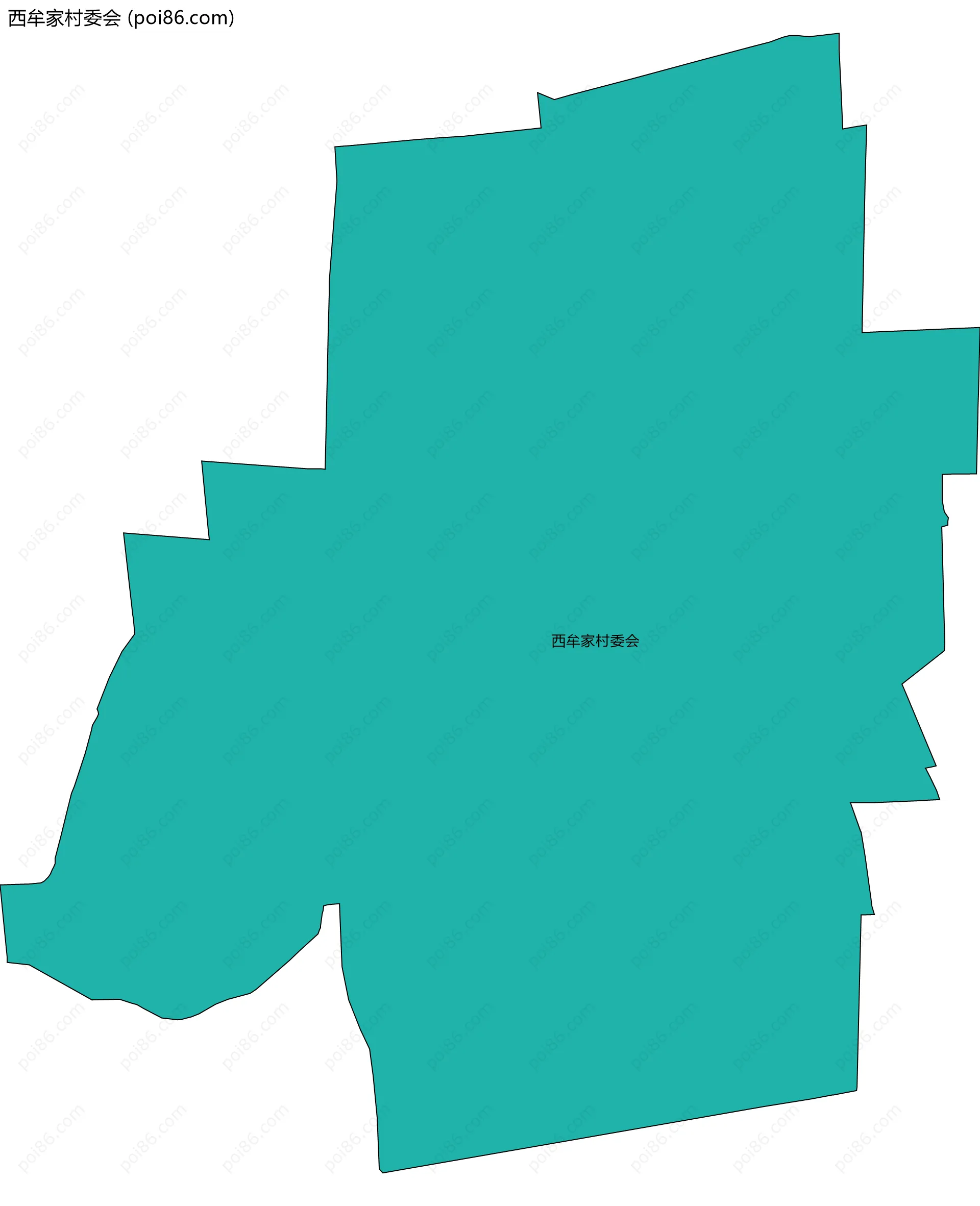 西牟家村委会边界地图