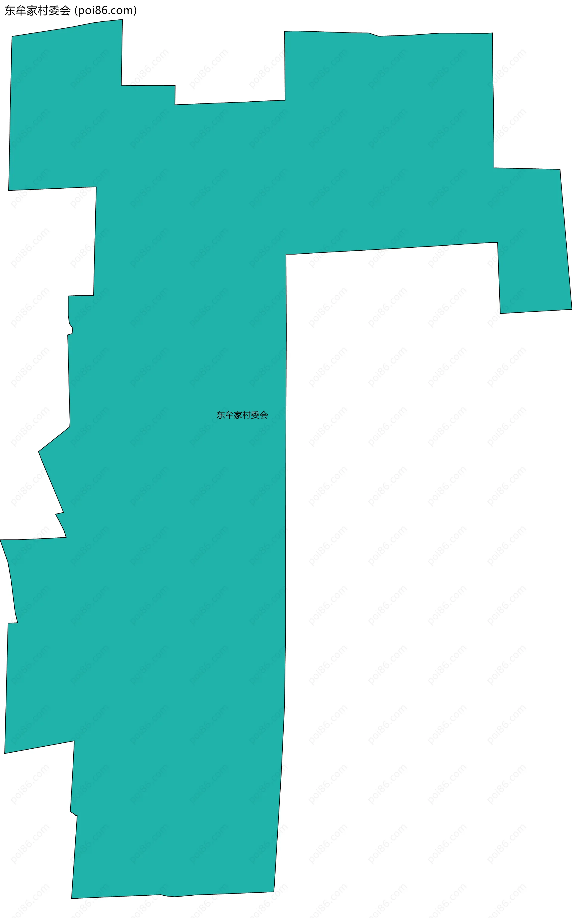 东牟家村委会边界地图