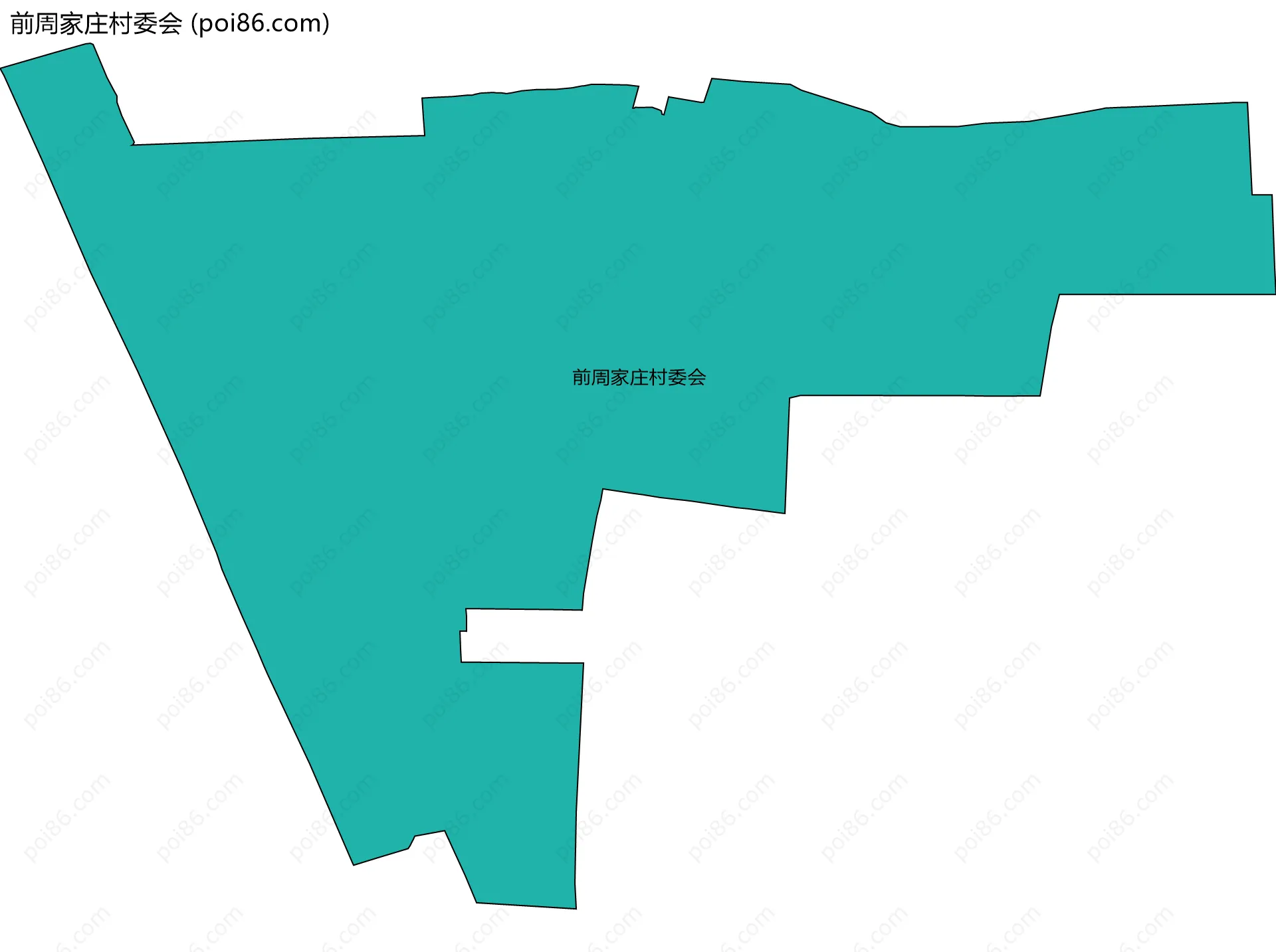 前周家庄村委会边界地图